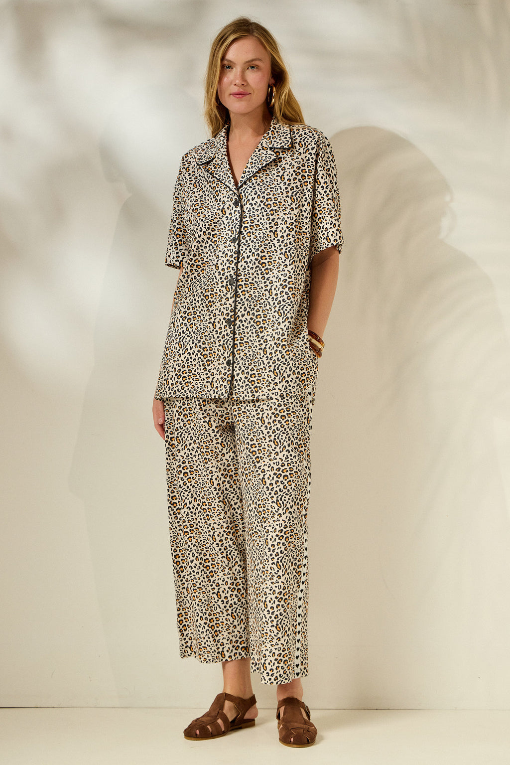'ZOI' ΒΑΜΒΑΚΕΡΟ ΠΟΥΚΑΜΙΣΟ (ANIMAL PRINT) MAMOUSH