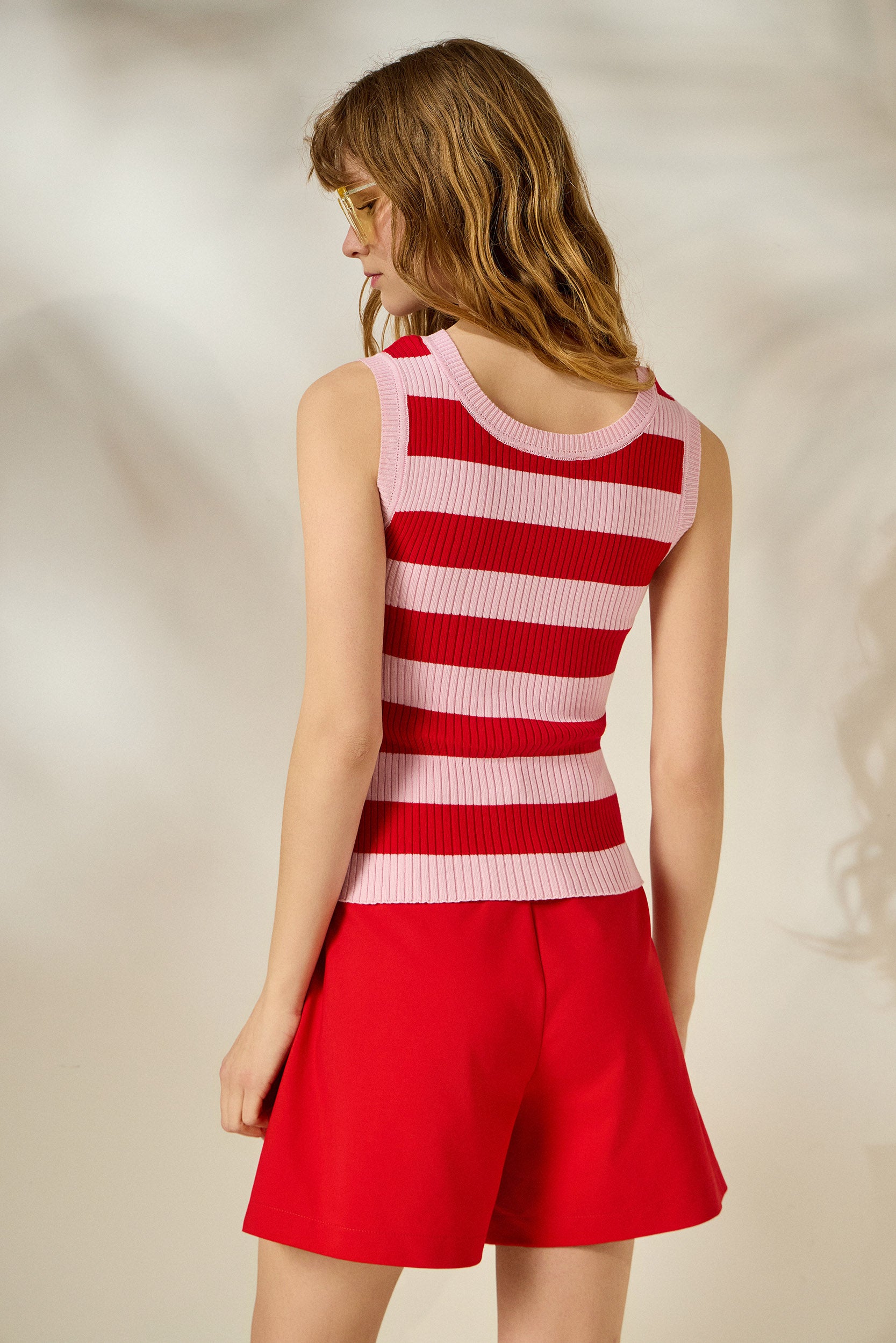 ‘CALLIOPE’ ΠΛΕΚΤΗ ΜΠΛΟΥΖΑ (RED/PINK) MAMOUSH