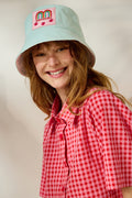 'ANTHI' ΔΙΧΡΩΜΟ ΚΑΠΕΛΟ BUCKET (PEANUT/PINK) MAMOUSH