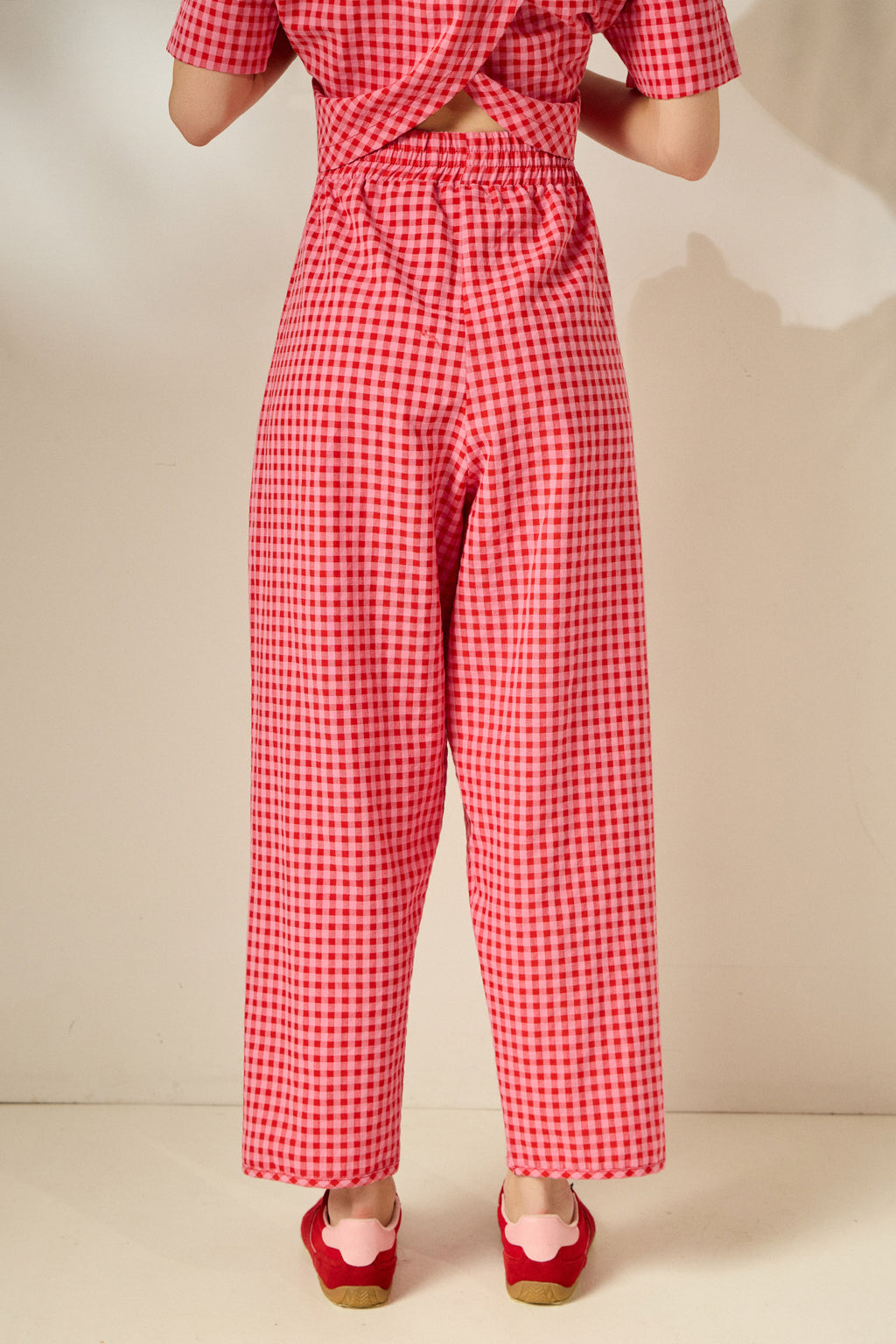 'CAPRI' ΡΙΓΕ CROPPED ΠΑΝΤΕΛΟΝΙ (RED) MAMOUSH