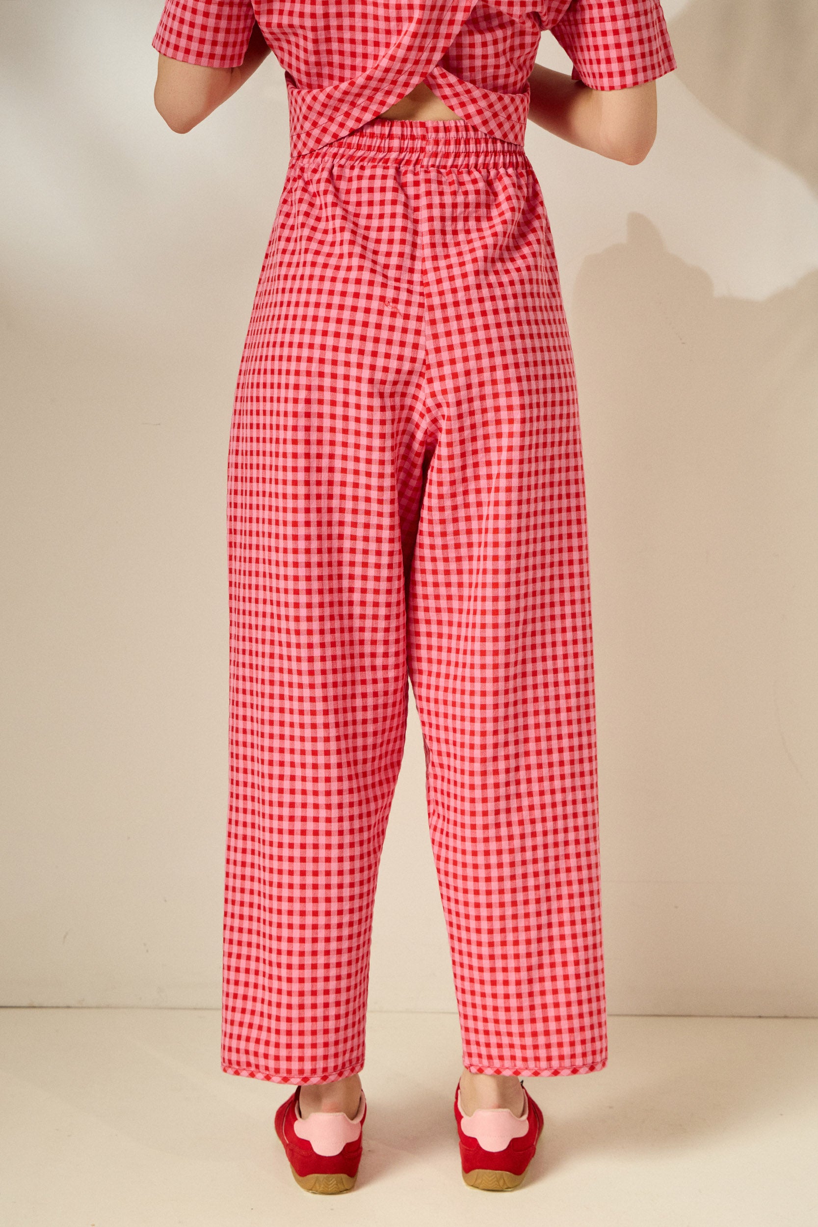 'CAPRI' ΡΙΓΕ CROPPED ΠΑΝΤΕΛΟΝΙ (RED) MAMOUSH