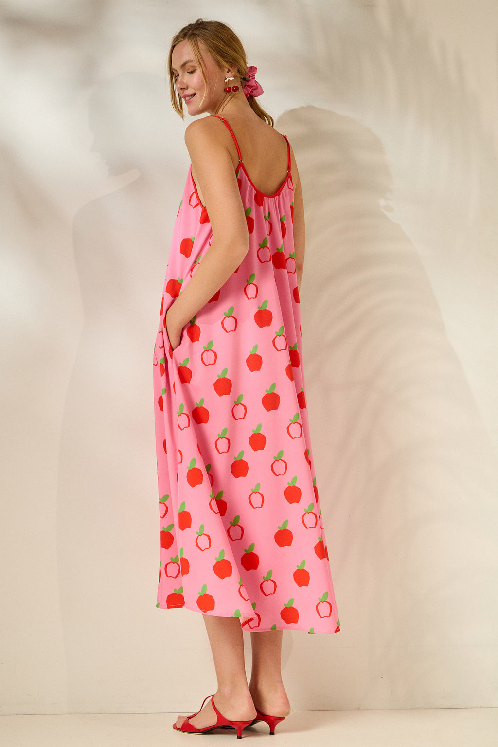 ‘ALIKI’ ΜΙΝΤΙ ΦΟΡΕΜΑ (PINK/APPLES) MAMOUSH