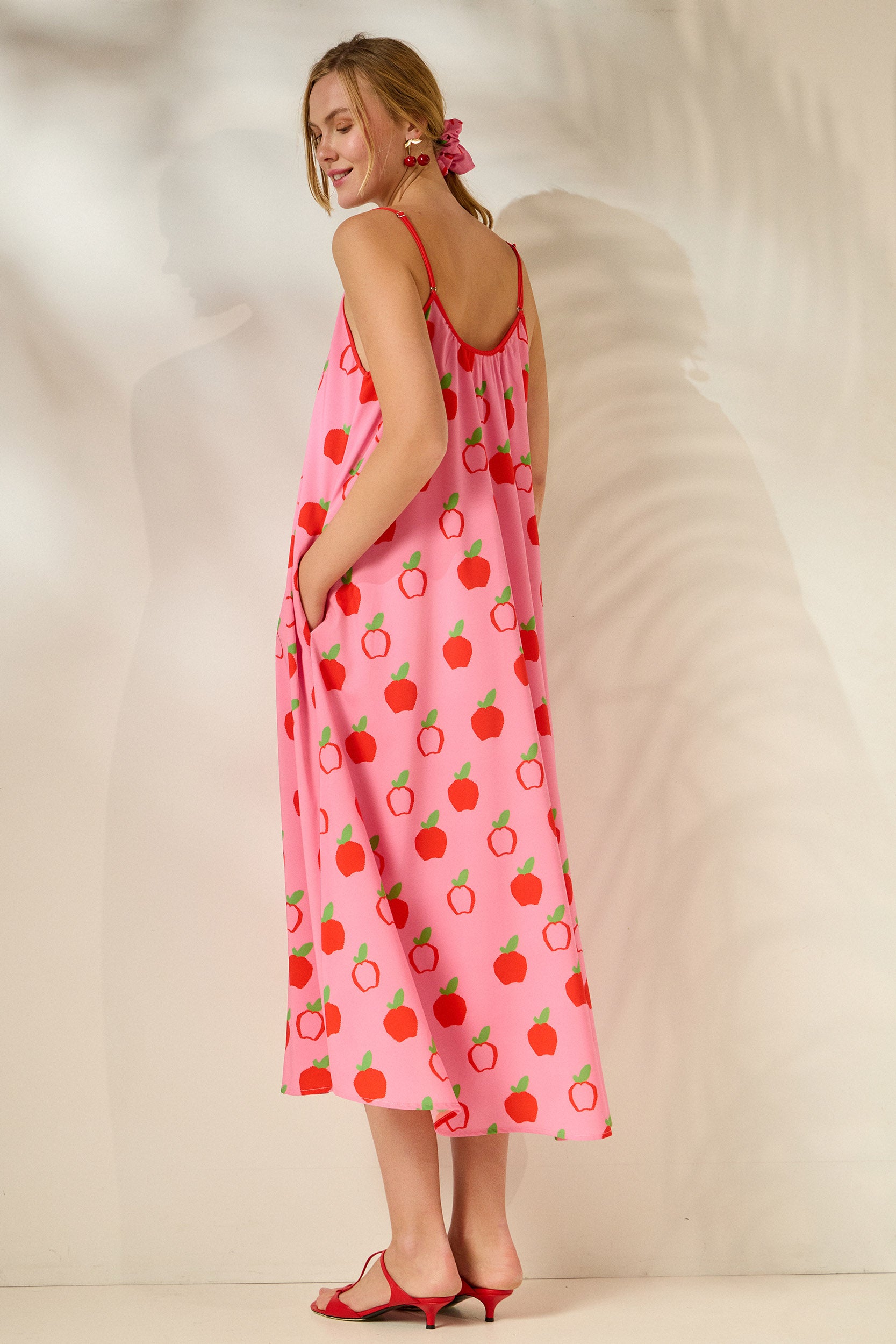 ‘ALIKI’ ΜΙΝΤΙ ΦΟΡΕΜΑ (PINK/APPLES) MAMOUSH