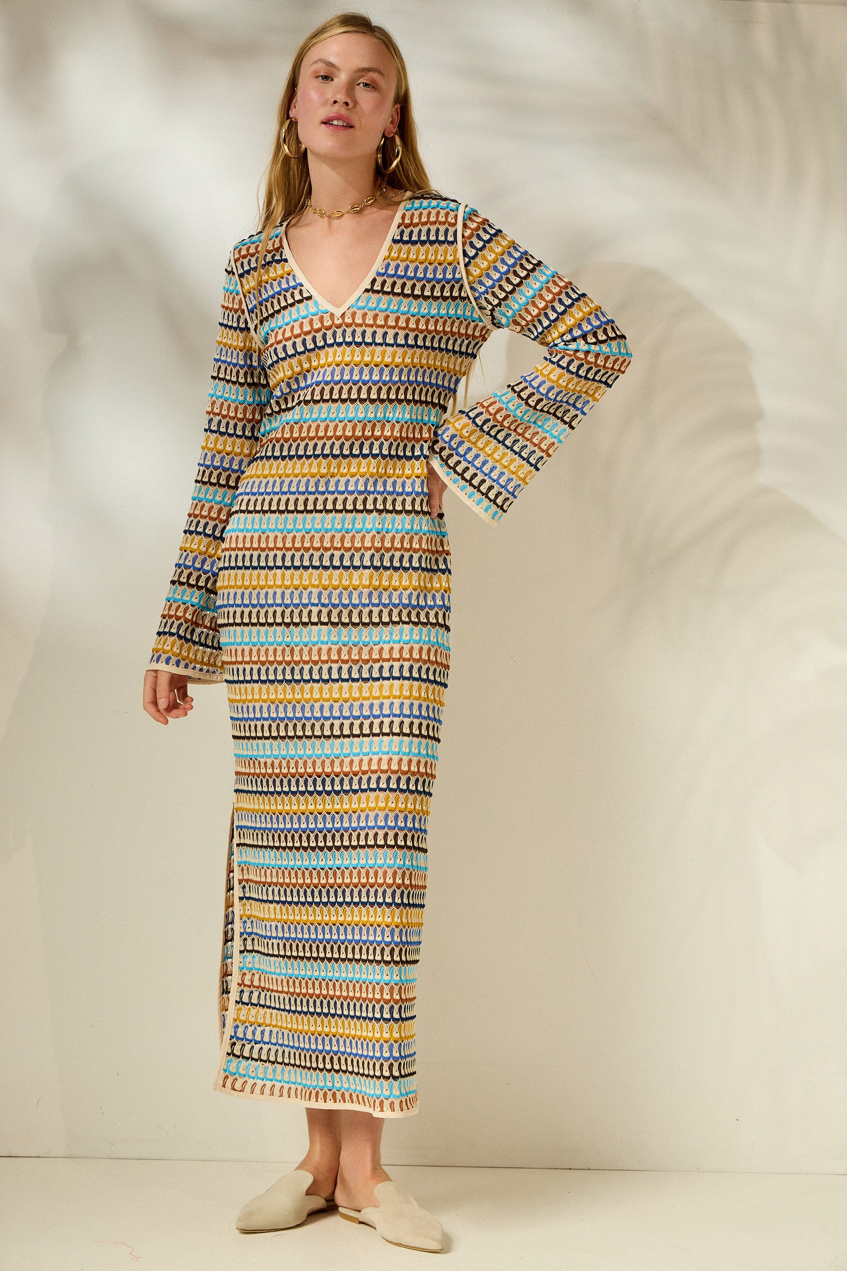 'RAMONA' ΜΑΞΙ ΦΟΡΕΜΑ (BLUE) MAMOUSH