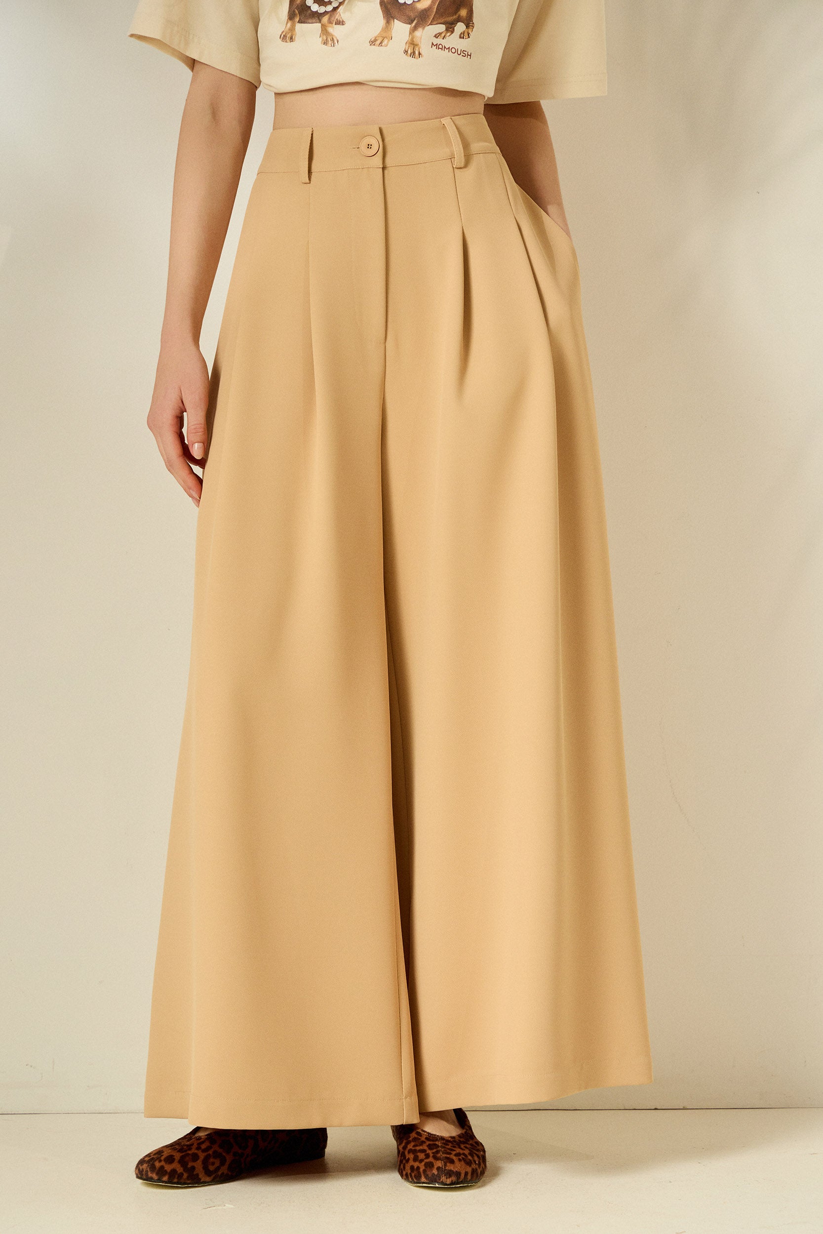 ‘ILIANA’ CROPPED ΠΑΝΤΕΛΟΝΙ (BEIGE) MAMOUSH
