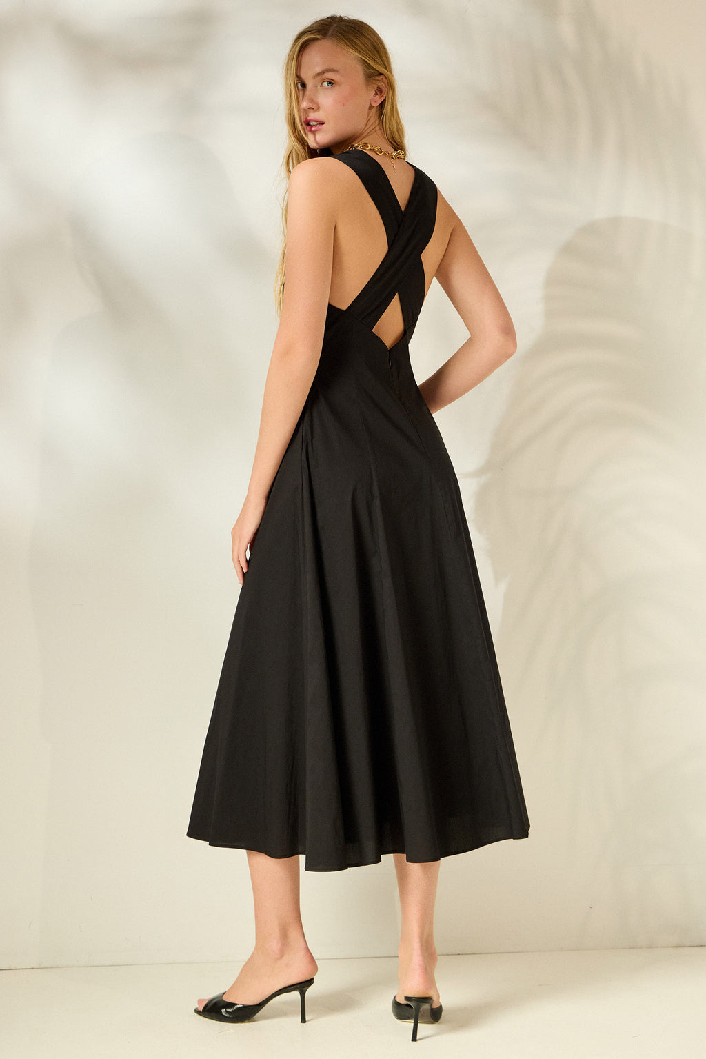 ‘MARIANNA’ ΒΑΜΒΑΚΕΡΟ ΜΙΝΤΙ ΦΟΡΕΜΑ (BLACK) MAMOUSH