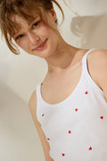 'LIA' ΤΟΠ ΜΕ ΚΕΝΤΗΜΑ ΚΑΡΔΟΥΛΕΣ (WHITE) MAMOUSH
