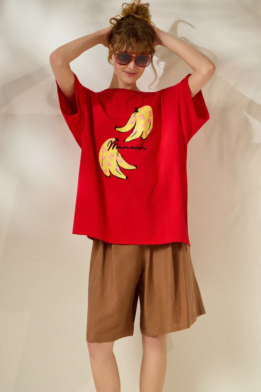 'BANANA' OVERSIZED TEES (RED) MAMOUSH