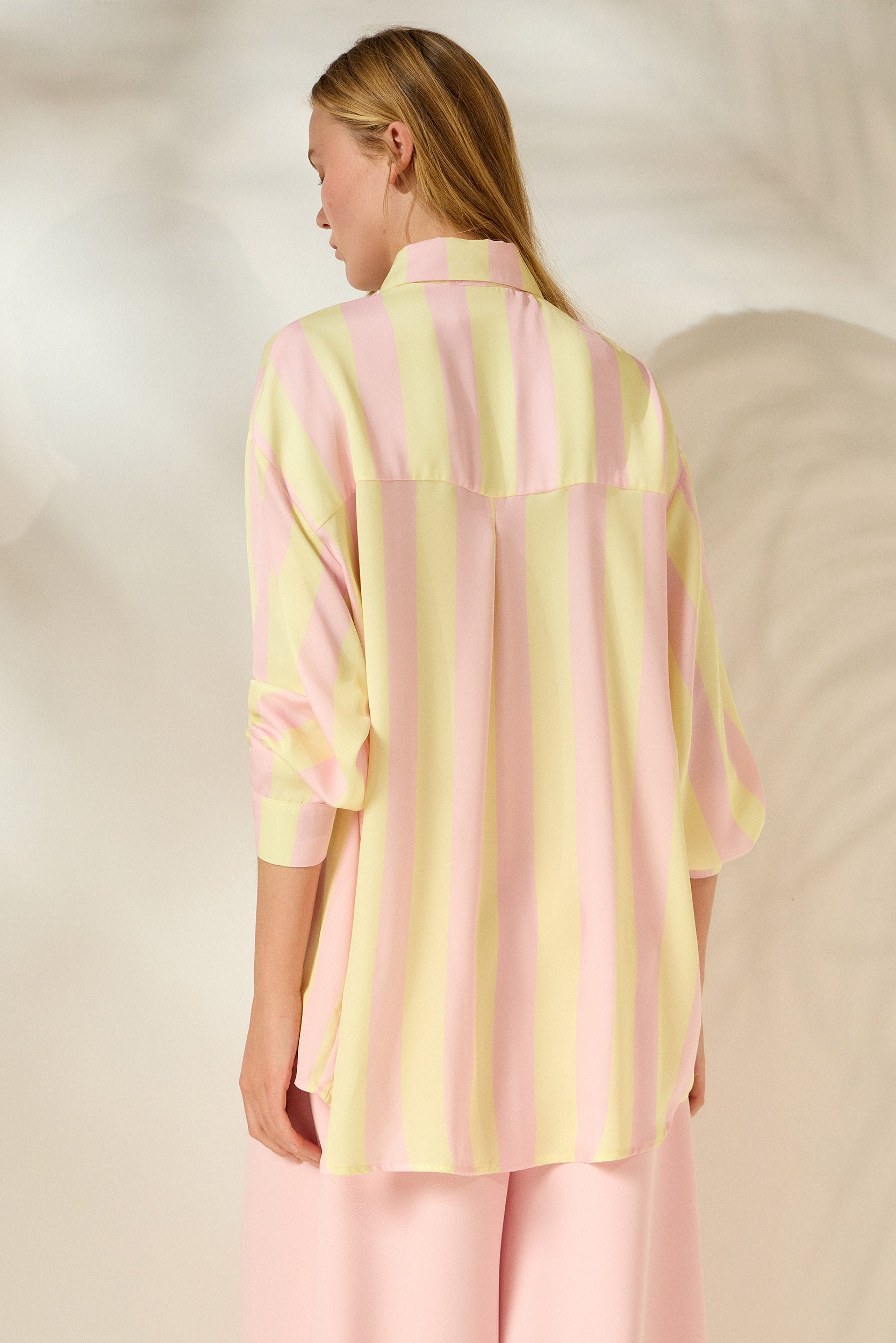 ‘CASEY’ ΡΙΓΕ ΠΟΥΚΑΜΙΣΟ (PALE PINK/PALE YELLOW) MAMOUSH