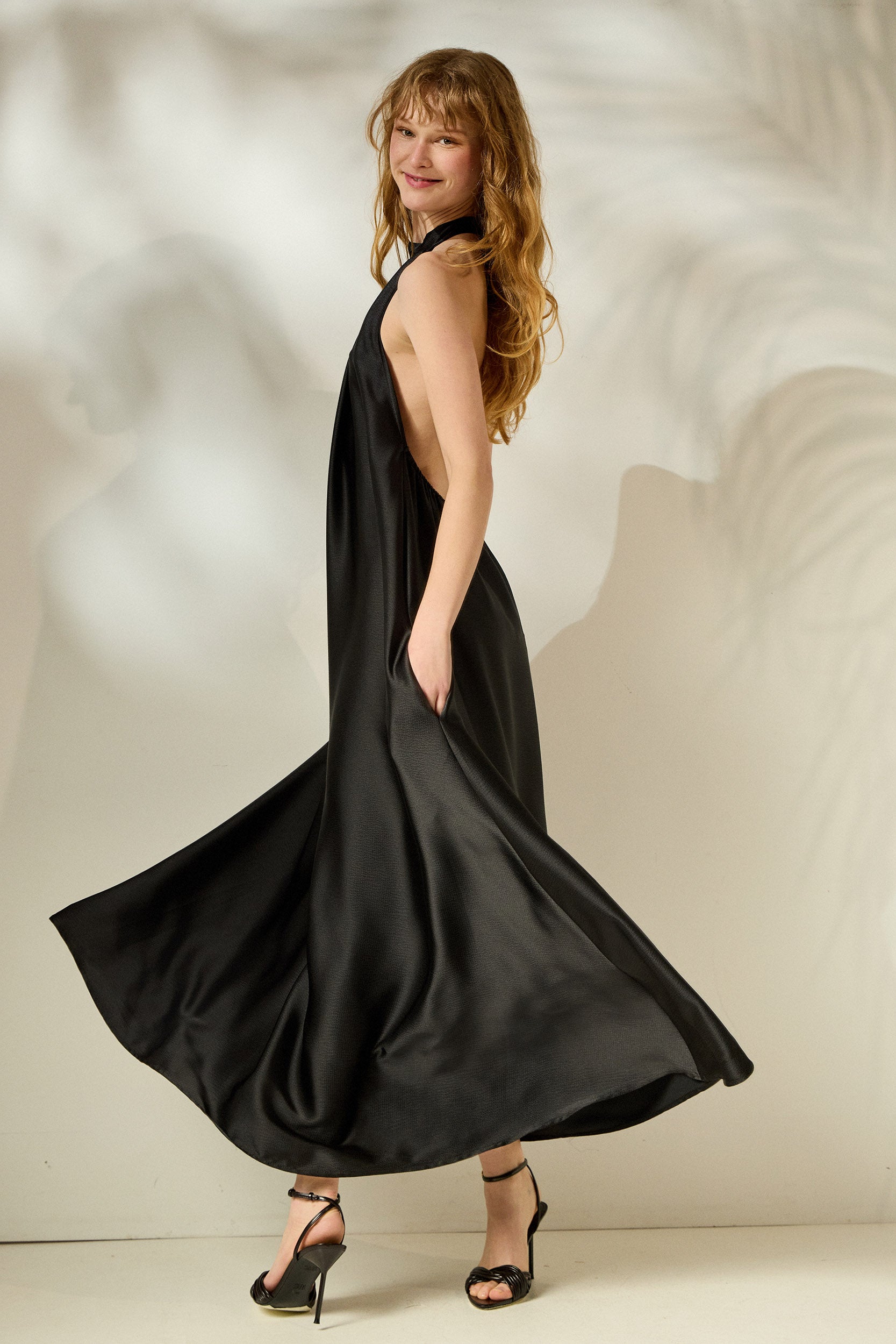 'ELEANORA' ΜΑΞΙ ΦΟΡΕΜΑ (BLACK) MAMOUSH
