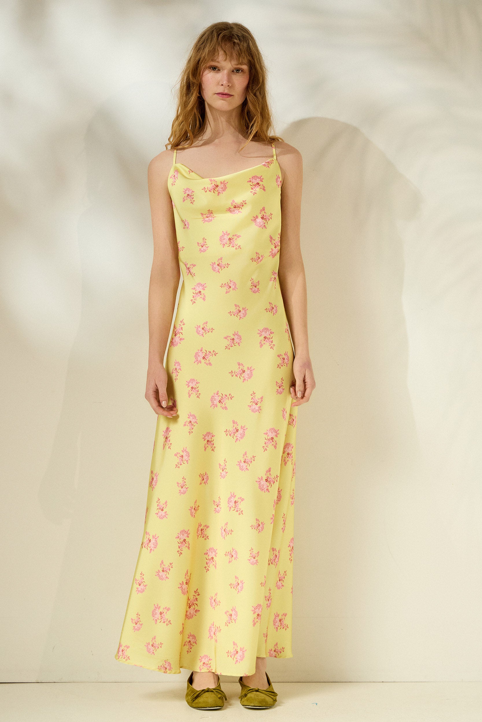 ‘EVELYN’ ΕΜΠΡΙΜΕ ΦΟΡΕΜΑ (BUTTER YELLOW) MAMOUSH