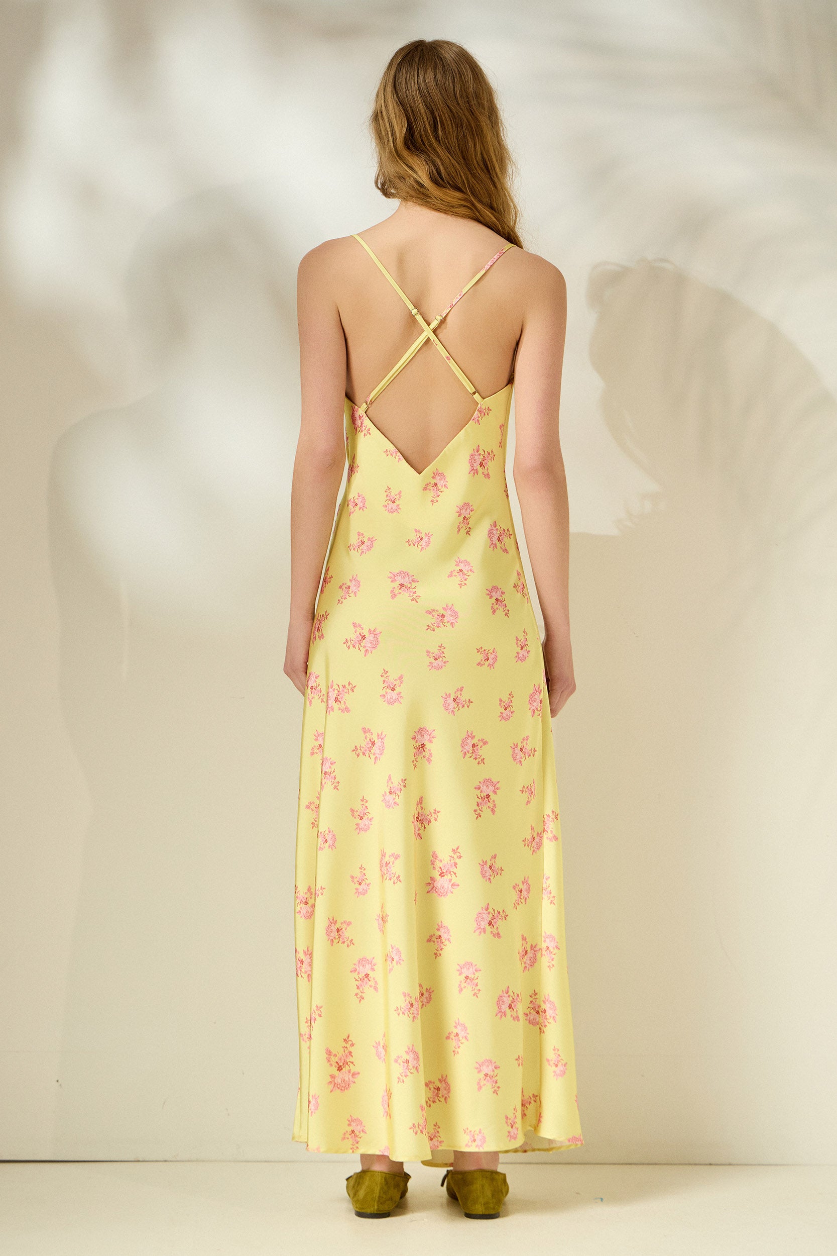 ‘EVELYN’ ΕΜΠΡΙΜΕ ΦΟΡΕΜΑ (BUTTER YELLOW) MAMOUSH