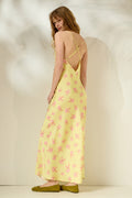 ‘EVELYN’ ΕΜΠΡΙΜΕ ΦΟΡΕΜΑ (BUTTER YELLOW) MAMOUSH