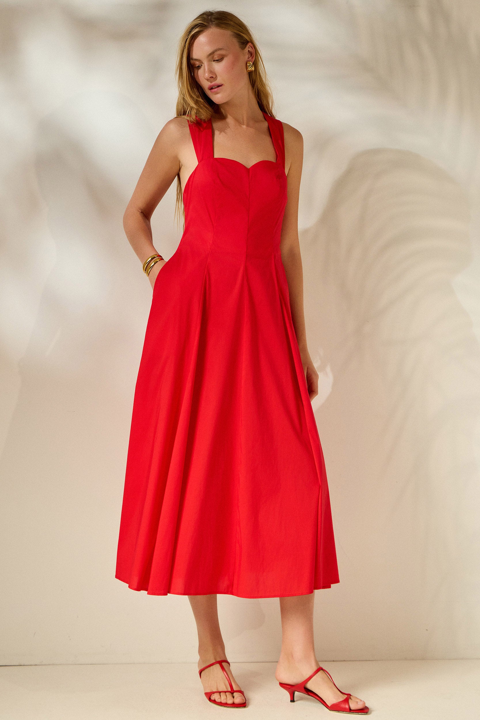 ‘MARIANNA’ ΒΑΜΒΑΚΕΡΟ ΜΙΝΤΙ ΦΟΡΕΜΑ (RED) MAMOUSH