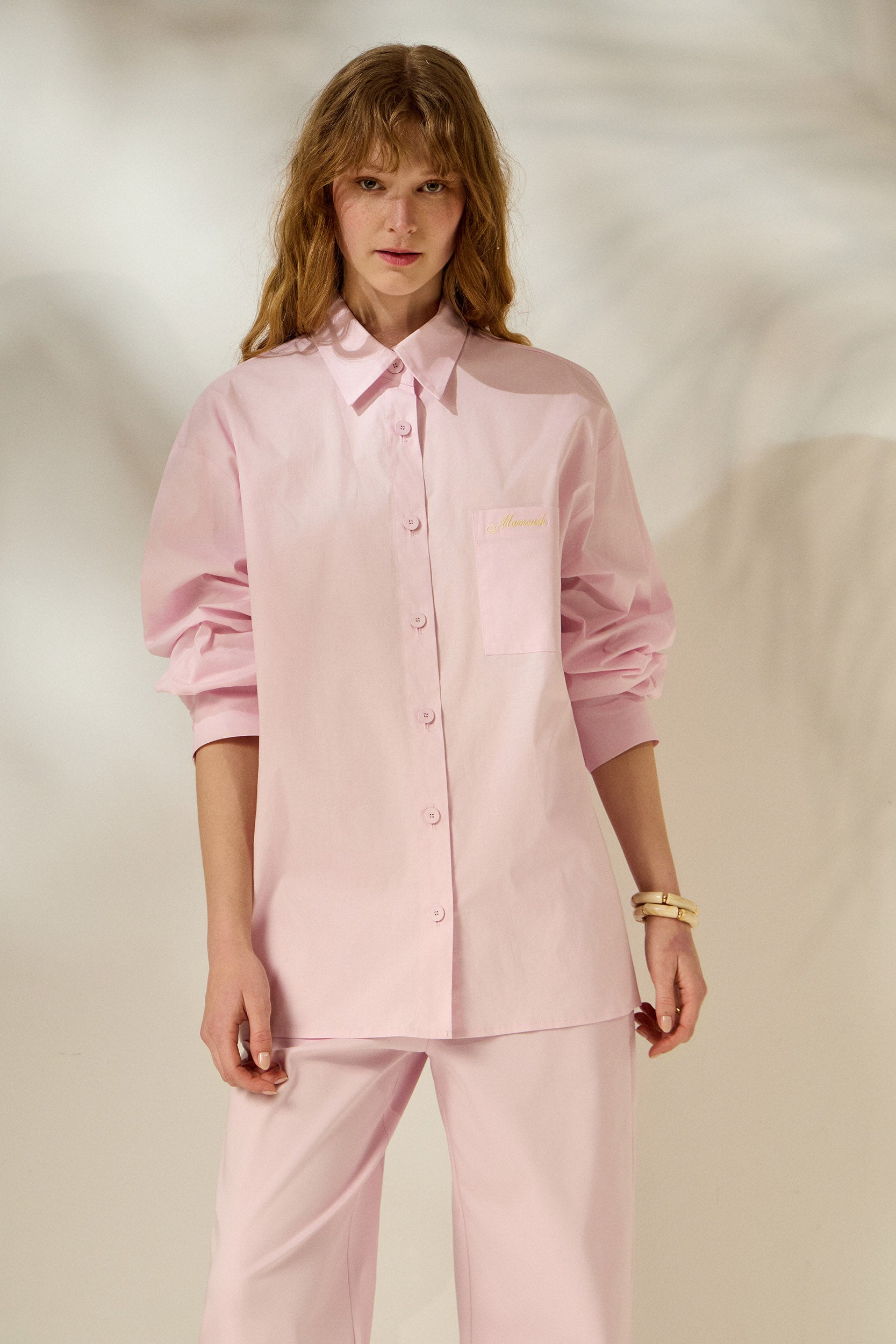 XLOI’ COTTON SHIRT (PASTEL PINK) MAMOUSH