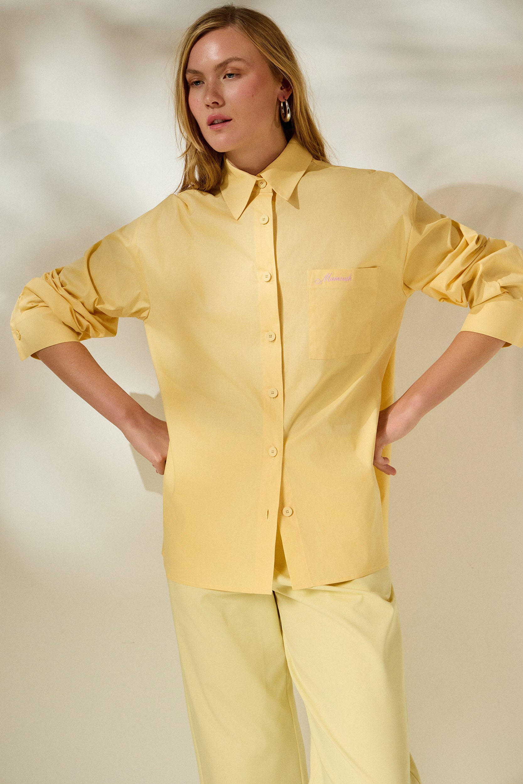 XLOI’ COTTON SHIRT (PASTEL YELLOW) MAMOUSH