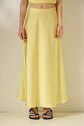 'DAPHNE' ΣΑΤΕΝ ΦΟΥΣΤΑ (PASTEL YELLOW/POLKA DOT) MAMOUSH