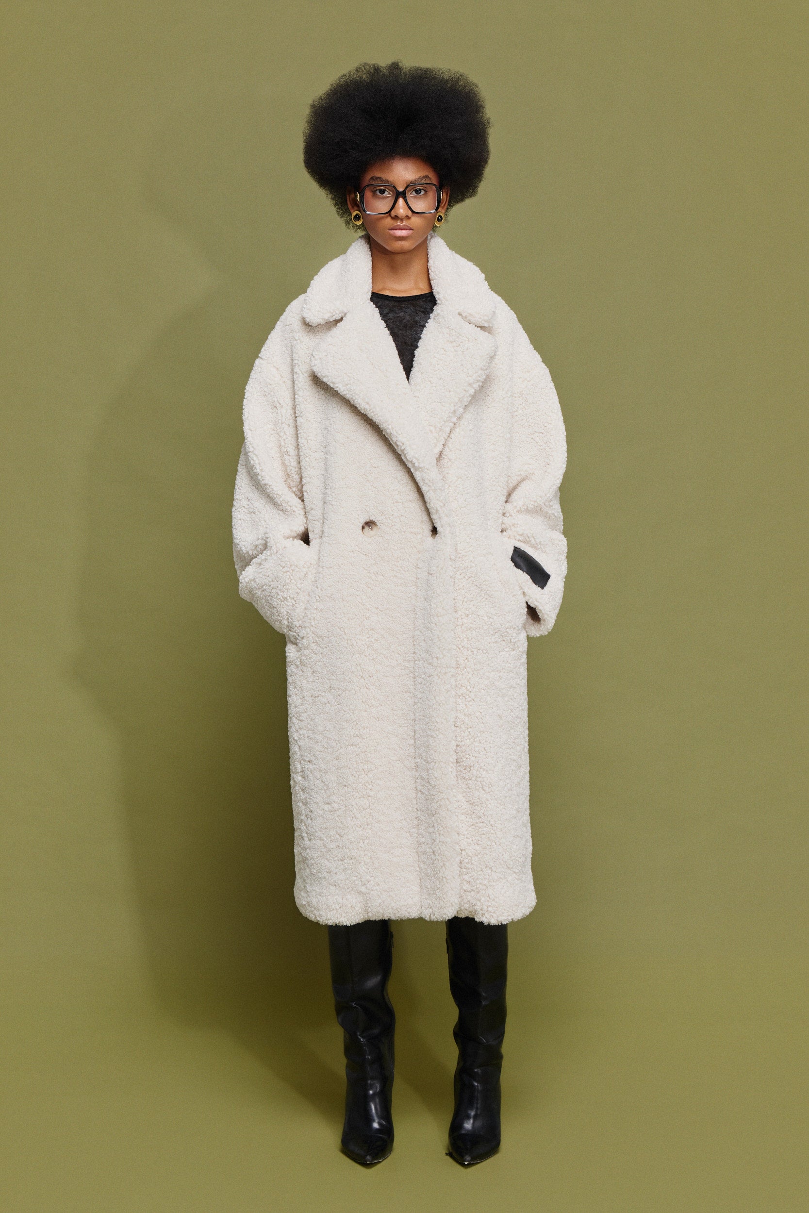 ‘NORMA’ ΜΠΟΥΚΛΕ ΓΟΥΝΙΝΟ ΠΑΛΤΟ ΜΕ ANIMAL PRINT ΦΟΔΡΑ (VANILLA) MAMOUSH