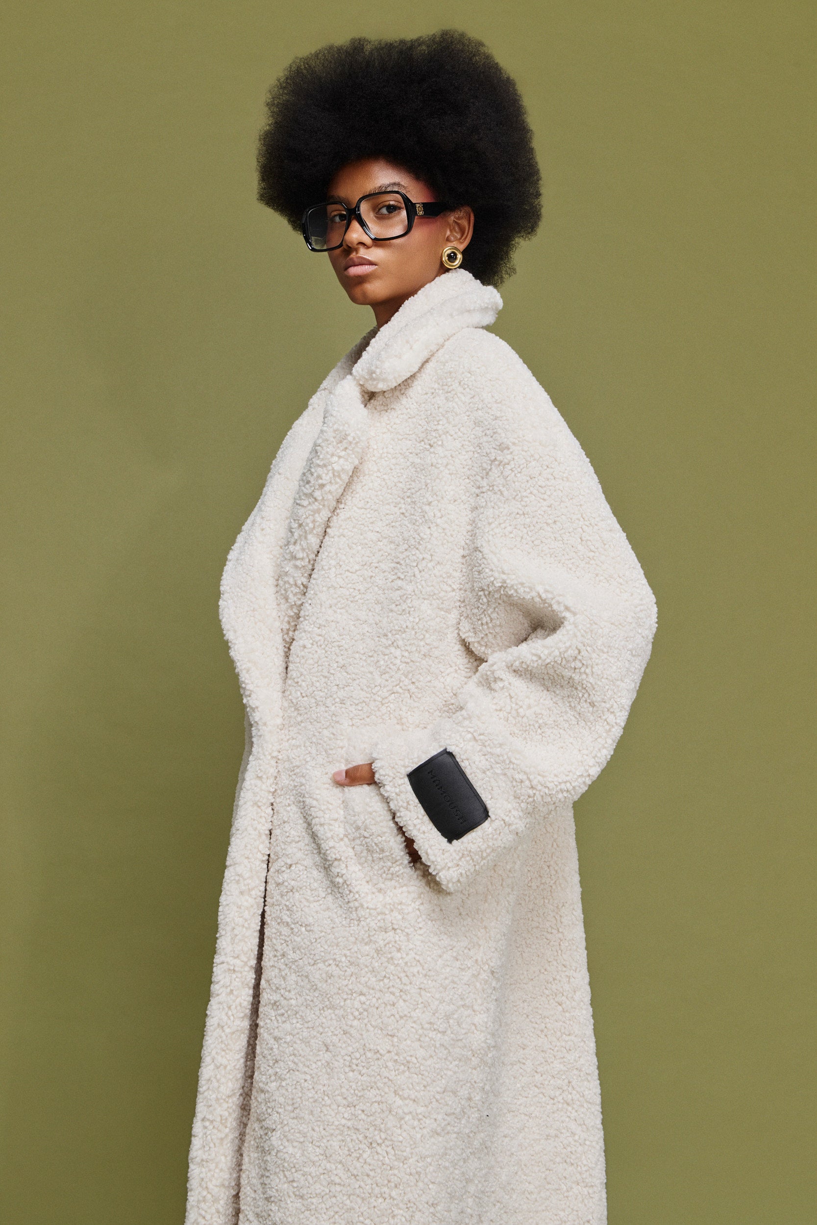 ‘NORMA’ ΜΠΟΥΚΛΕ ΓΟΥΝΙΝΟ ΠΑΛΤΟ ΜΕ ANIMAL PRINT ΦΟΔΡΑ (VANILLA) MAMOUSH