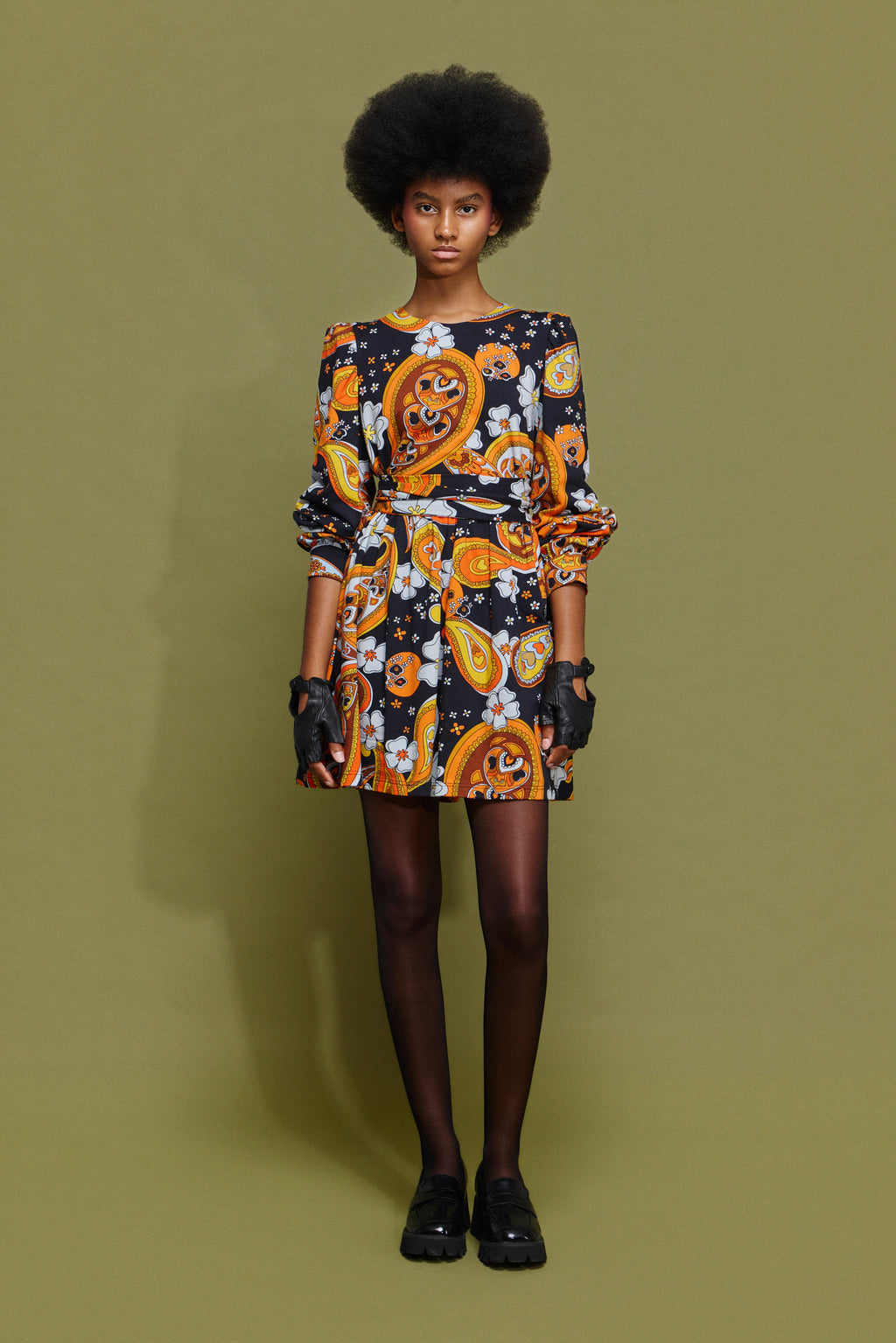 FLORA' ΜΙΝΙ ΦΟΥΤΕΡ ΦΟΡΕΜΑ (BLACK/LAHORE) MAMOUSH