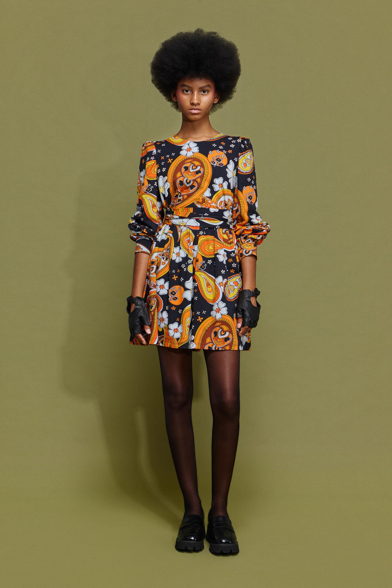 FLORA' ΜΙΝΙ ΦΟΥΤΕΡ ΦΟΡΕΜΑ (BLACK/LAHORE) MAMOUSH