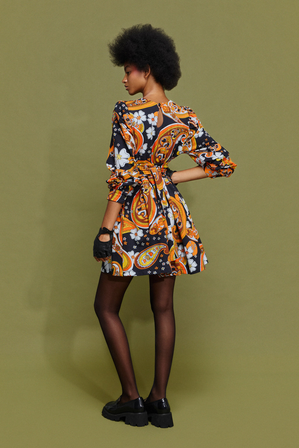 FLORA' ΜΙΝΙ ΦΟΥΤΕΡ ΦΟΡΕΜΑ (BLACK/LAHORE) MAMOUSH