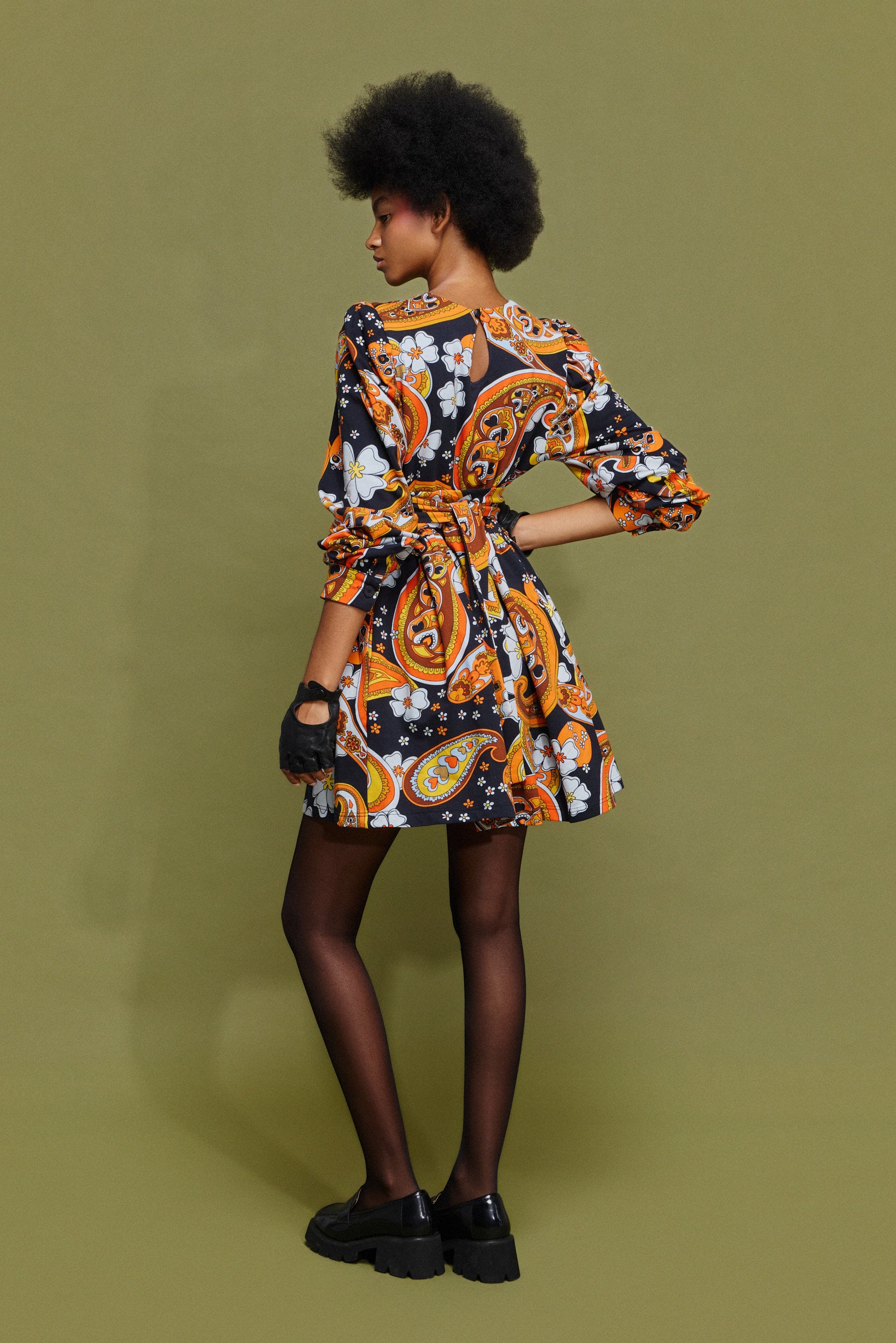 FLORA' ΜΙΝΙ ΦΟΥΤΕΡ ΦΟΡΕΜΑ (BLACK/LAHORE) MAMOUSH