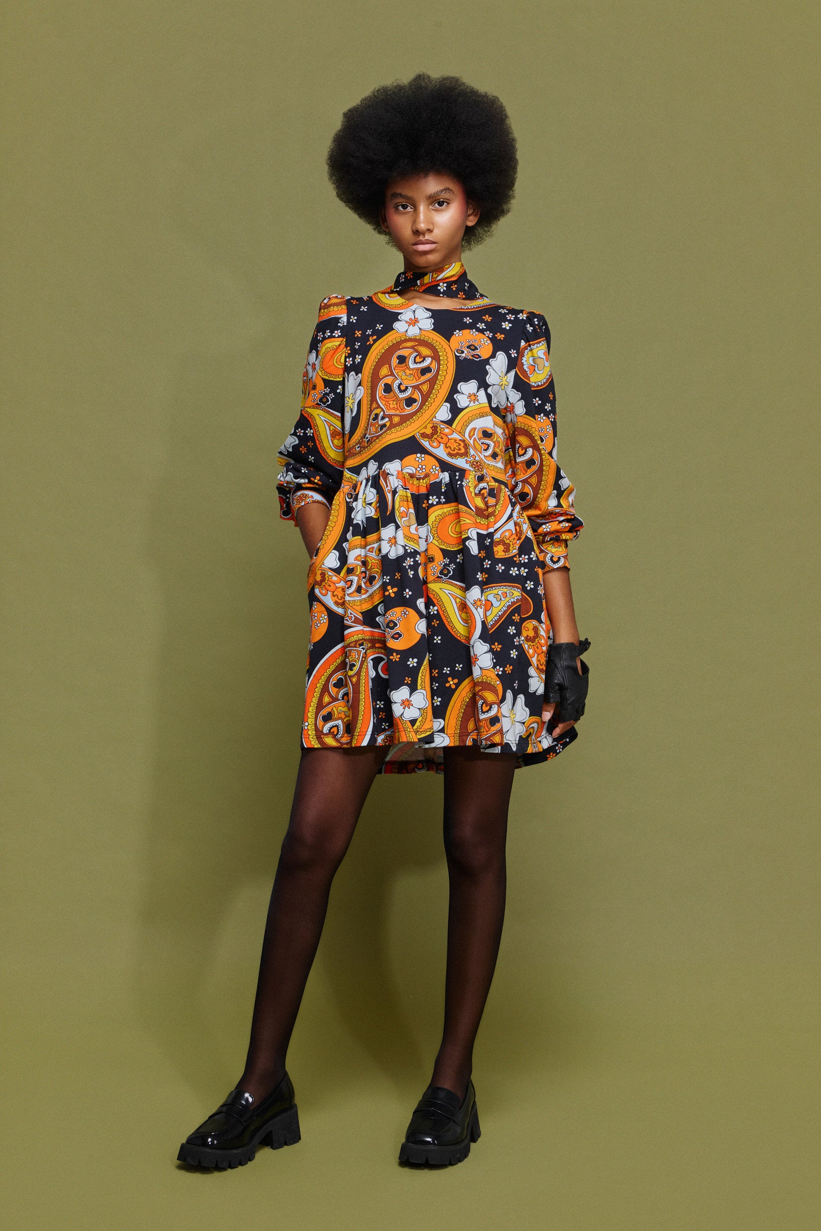 FLORA' ΜΙΝΙ ΦΟΥΤΕΡ ΦΟΡΕΜΑ (BLACK/LAHORE) MAMOUSH