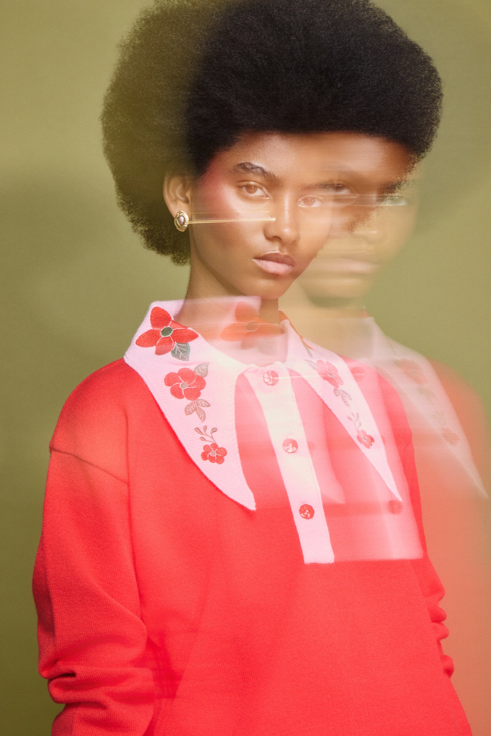 ‘DORIS’ ΠΛΕΚΤΗ ΜΠΛΟΥΖΑ (RED) MAMOUSH