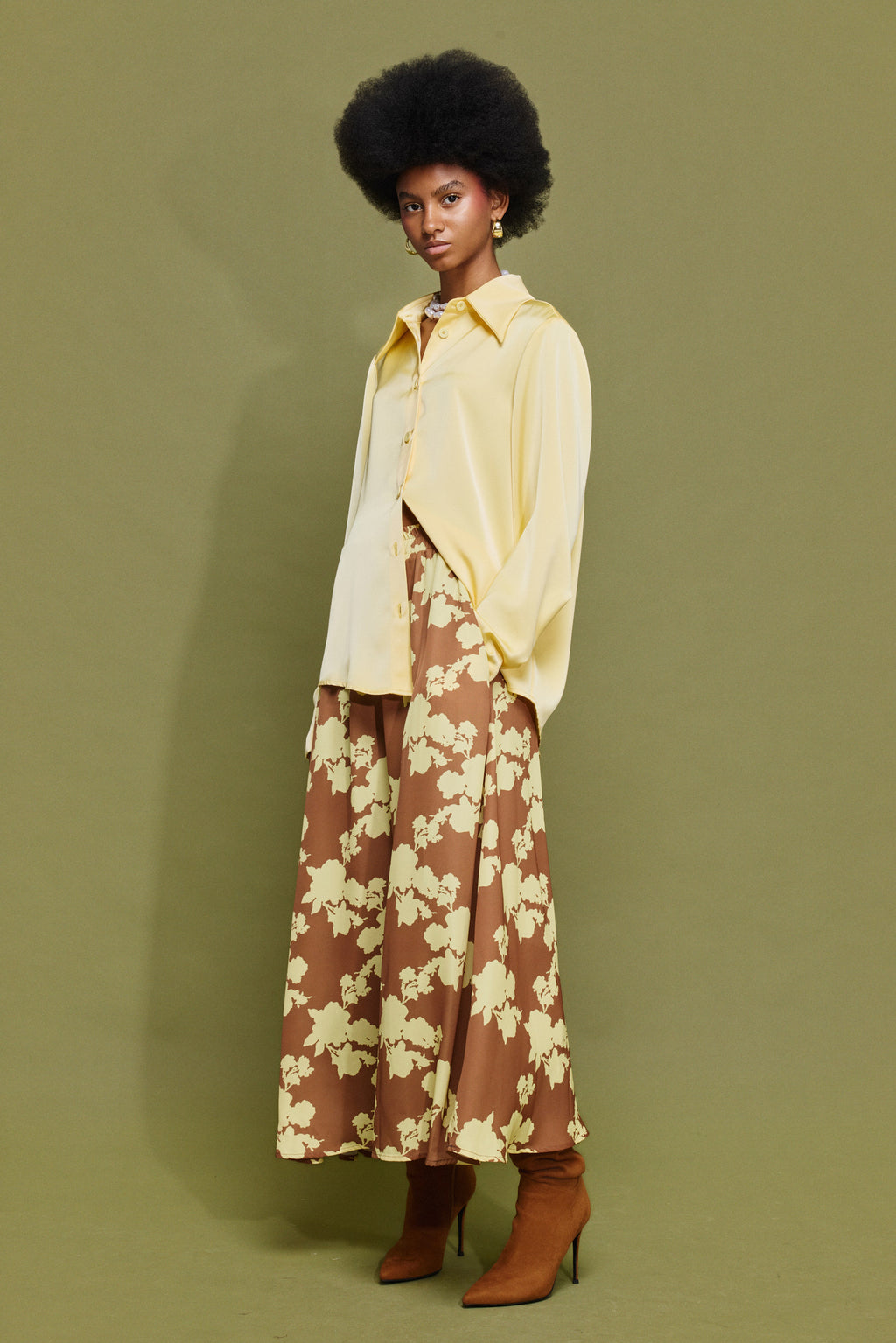 KAIA' ΣΑΤΕΝ ΠΟΥΚΑΜΙΣΟ (PALE YELLOW) MAMOUSH