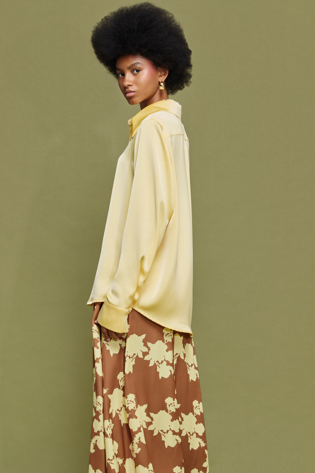 KAIA' ΣΑΤΕΝ ΠΟΥΚΑΜΙΣΟ (PALE YELLOW) MAMOUSH