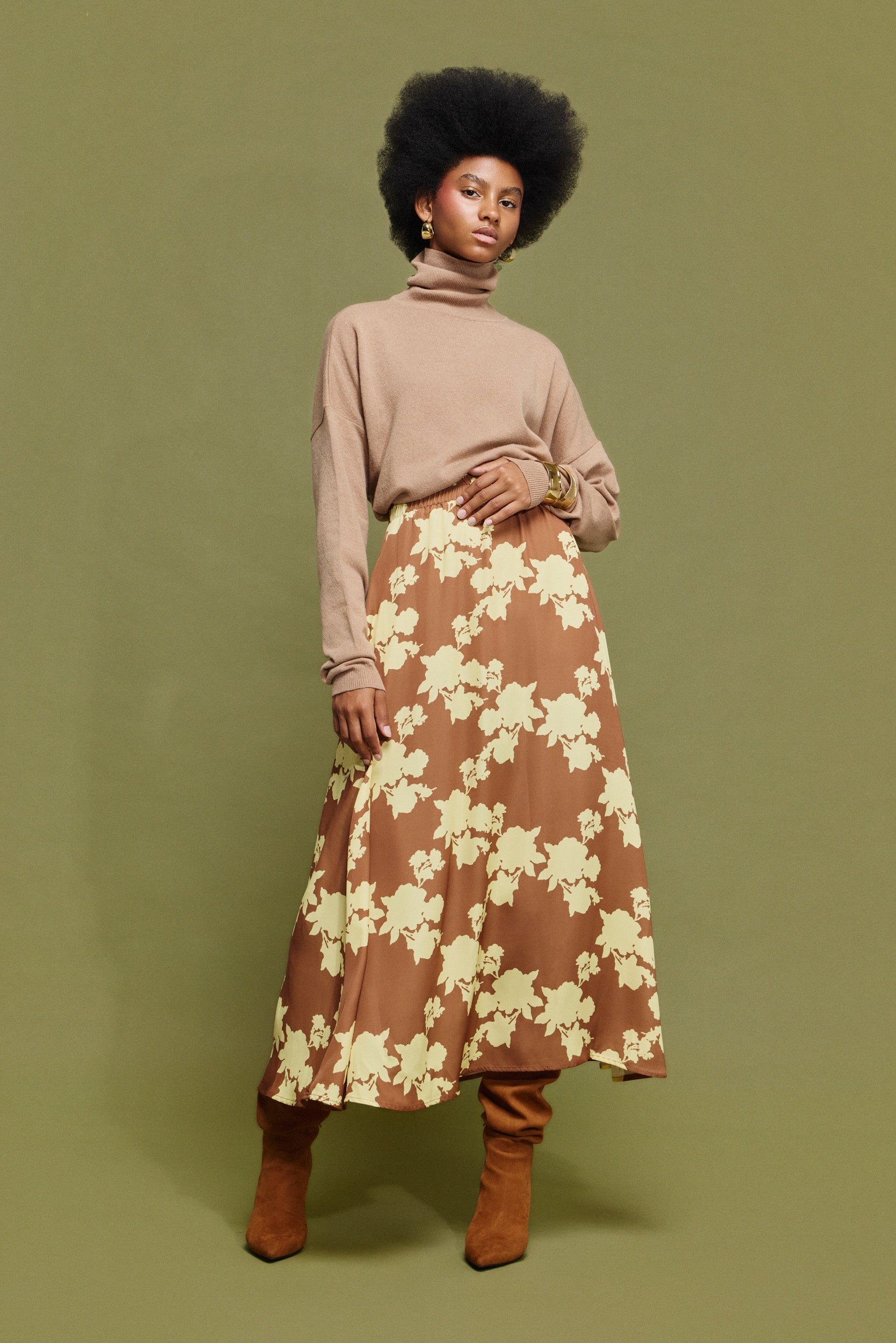 IRIS'  ΜΙΝΤΙ ΦΟΥΣΤΑ ΜΕ ΛΑΣΤΙΧΟ (CHOCOLA/YELLOW) MAMOUSH