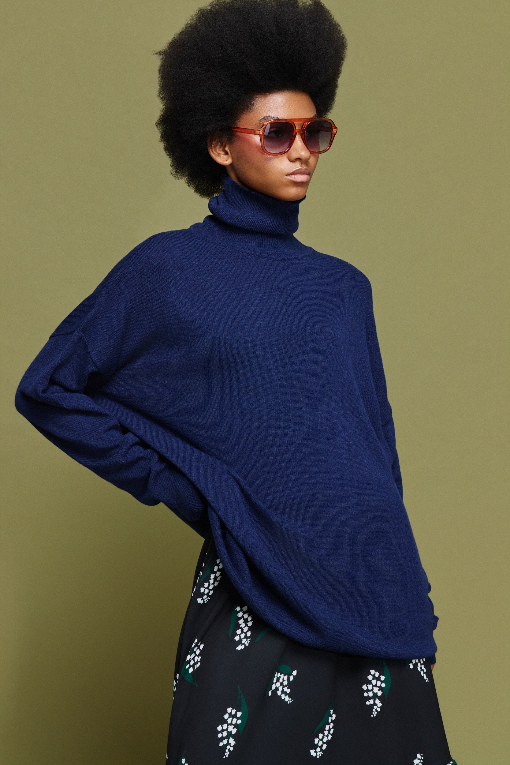 VELMA' ΖΙΒΑΓΚΟ ΑΠΟ ΚΑΣΜΙΡ (DARK BLUE) MAMOUSH