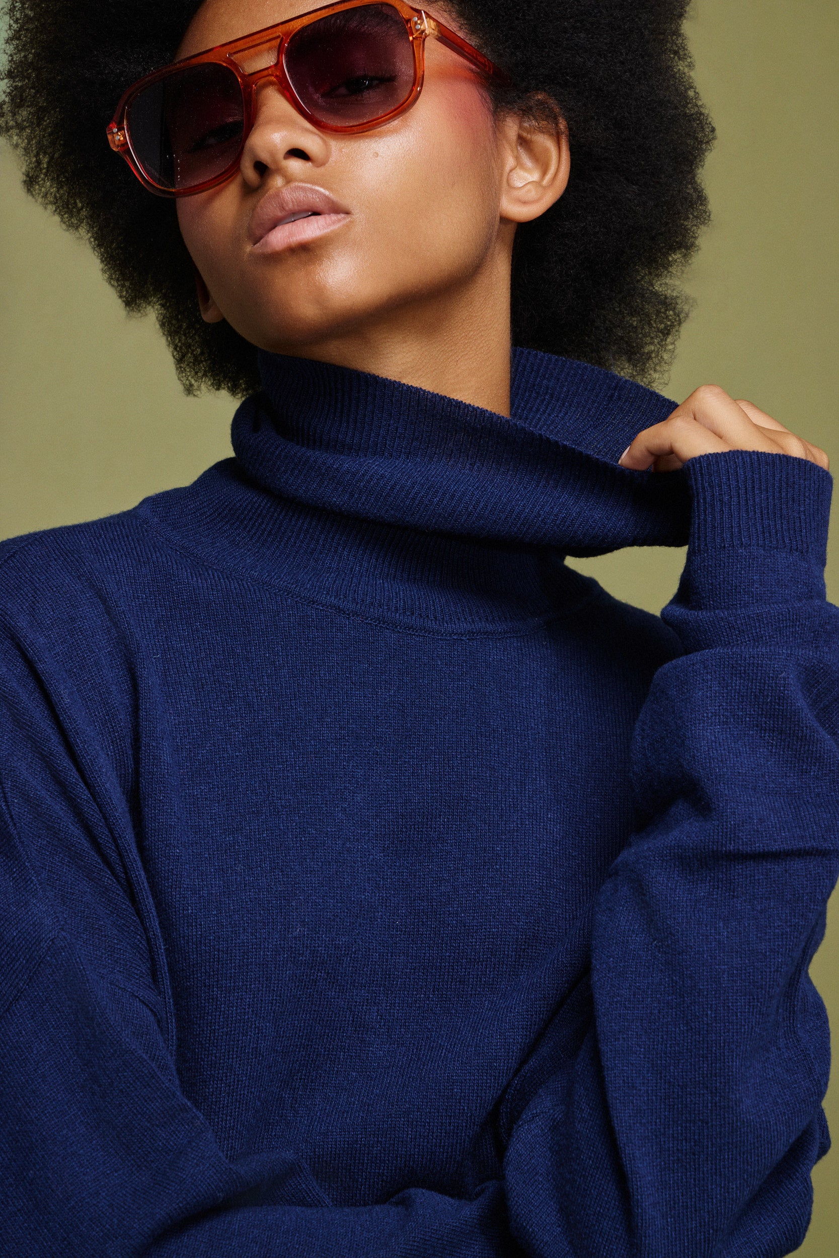 VELMA' ΖΙΒΑΓΚΟ ΑΠΟ ΚΑΣΜΙΡ (DARK BLUE) MAMOUSH