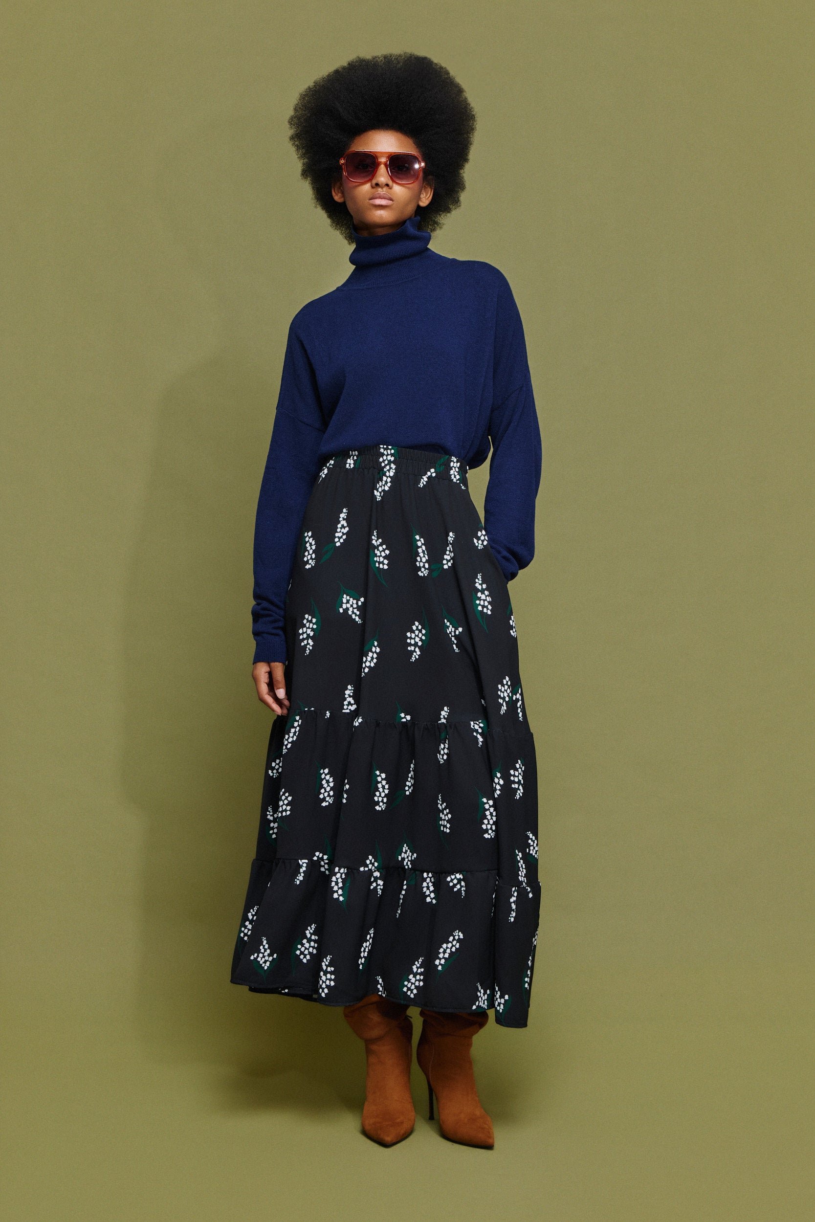 VELMA' ΖΙΒΑΓΚΟ ΑΠΟ ΚΑΣΜΙΡ (DARK BLUE) MAMOUSH