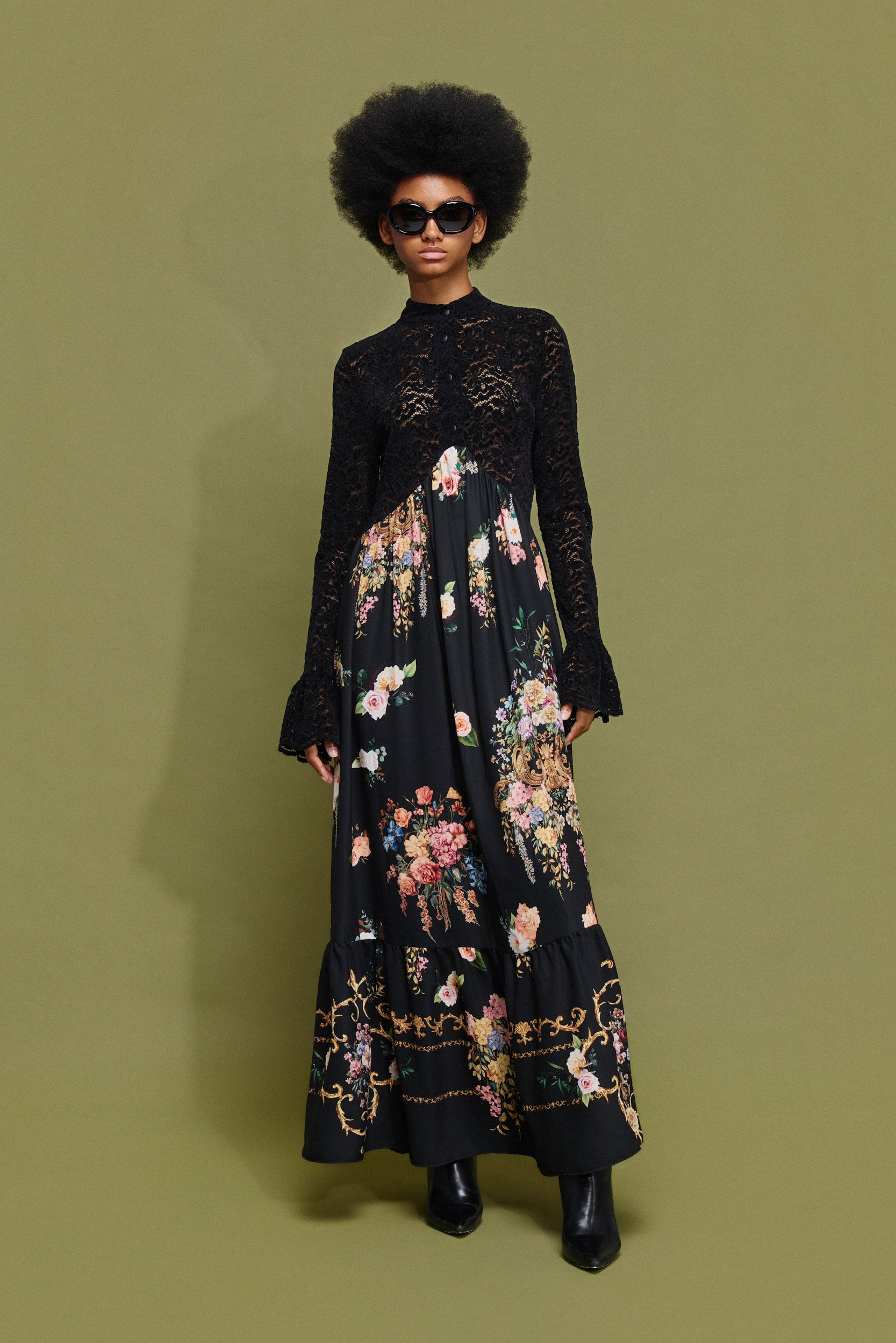 ELORA' MAXI ΦΟΡΕΜΑ ΜΕ ΔΑΝΤΕΛΑ MAMOUSH