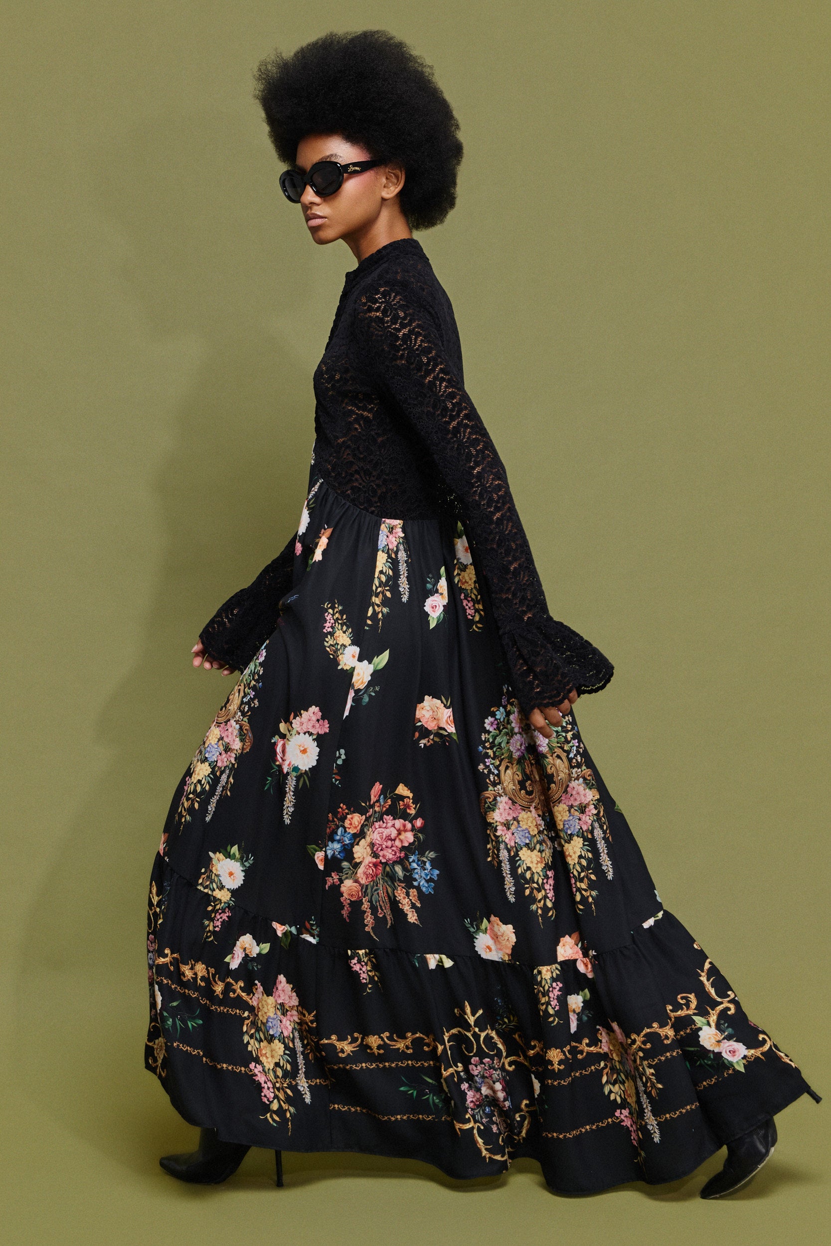 ELORA' MAXI ΦΟΡΕΜΑ ΜΕ ΔΑΝΤΕΛΑ MAMOUSH