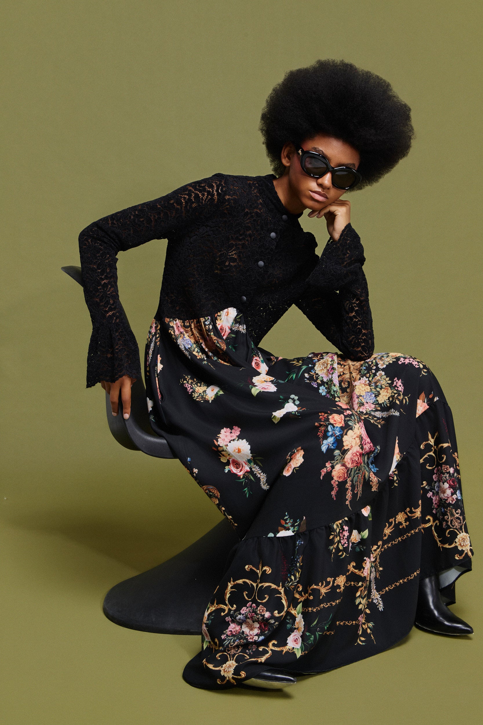 ELORA' MAXI ΦΟΡΕΜΑ ΜΕ ΔΑΝΤΕΛΑ MAMOUSH