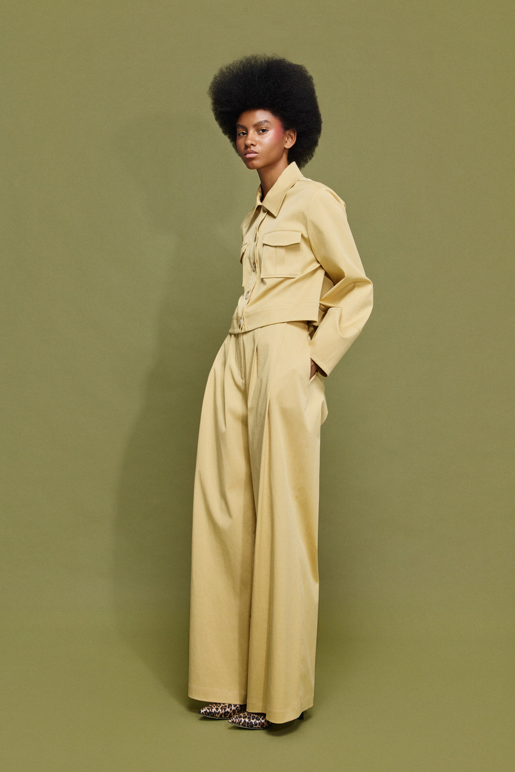 SCARLET' ΚΟΝΤΟ JACKET ΜΕ ΤΣΕΠΕΣ (BUTTER YELLOW) MAMOUSH