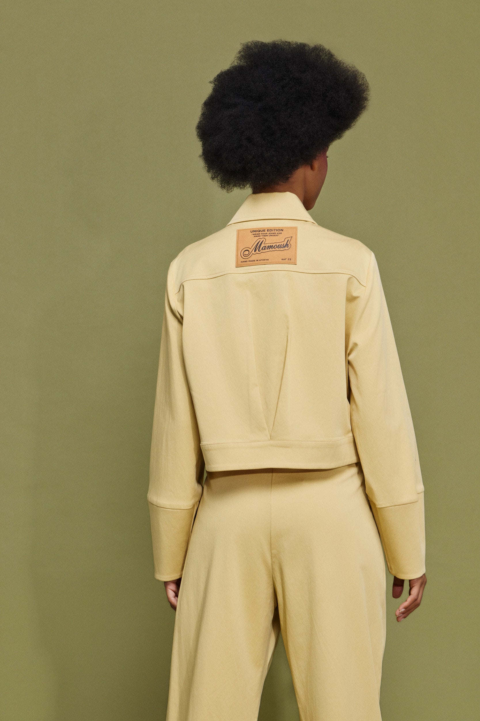 SCARLET' ΚΟΝΤΟ JACKET ΜΕ ΤΣΕΠΕΣ (BUTTER YELLOW) MAMOUSH