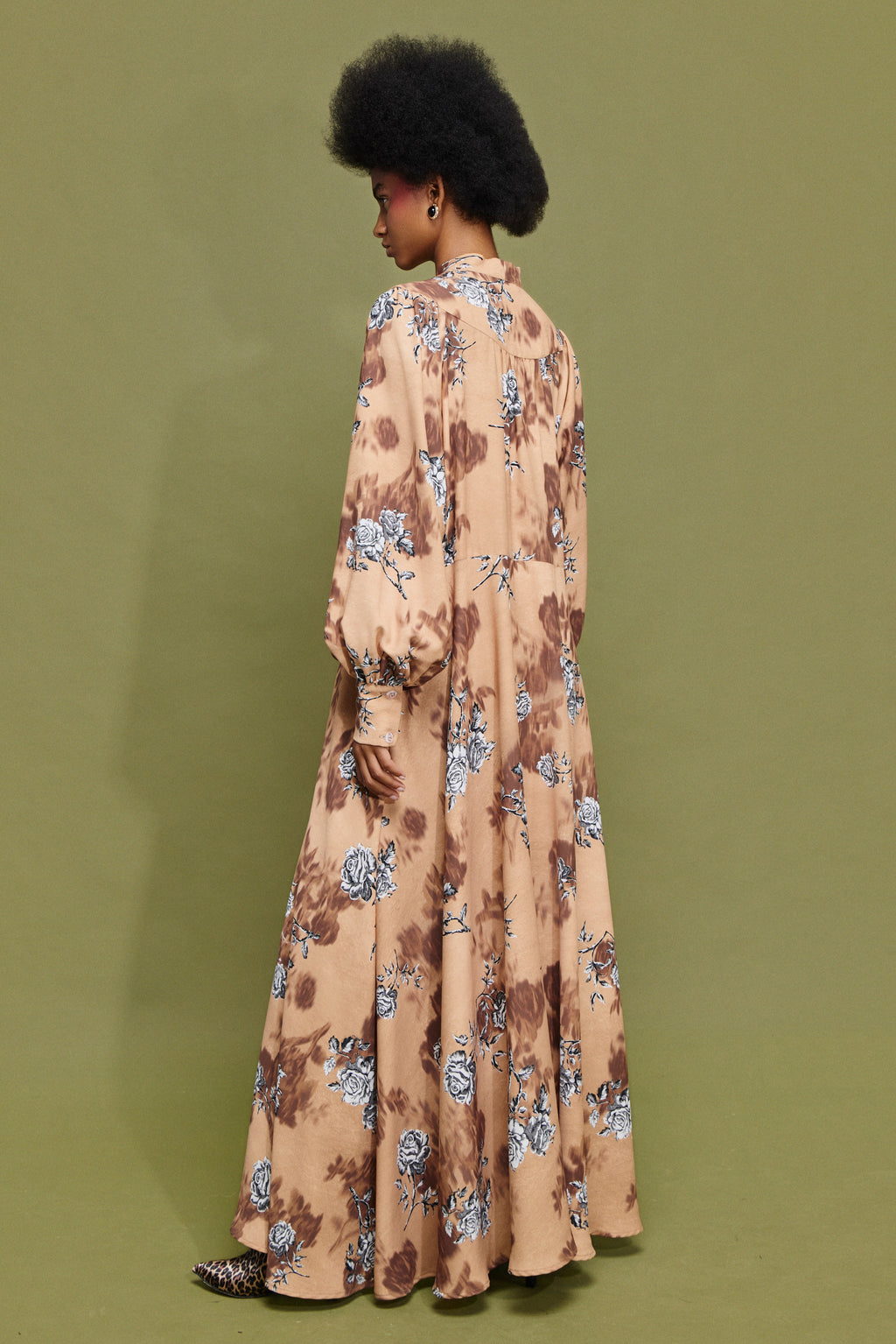 EVANGELIA' ΜΑΞΙ ΦΟΡΕΜΑ (MOCHA FLORAL) MAMOUSH