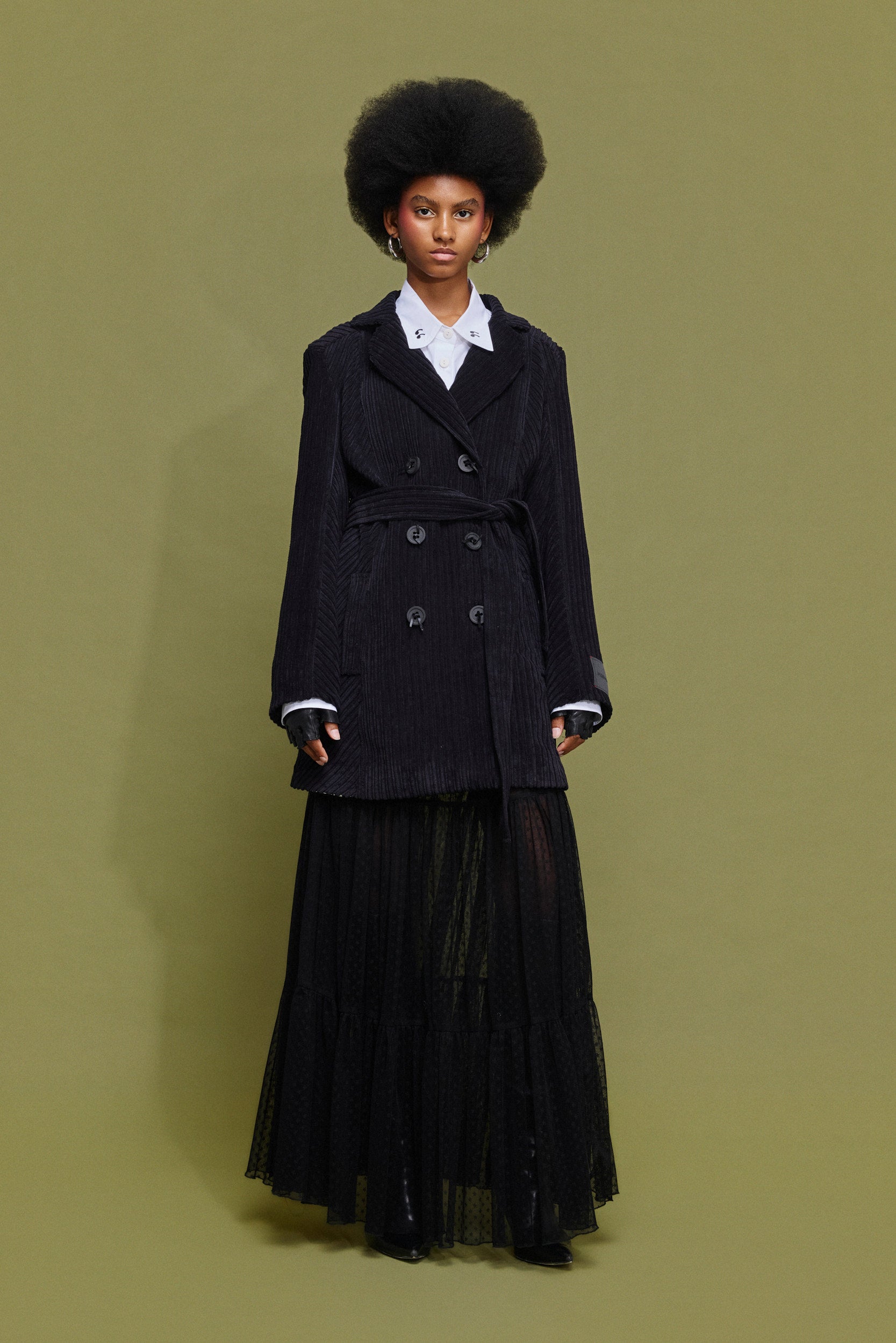 ‘IRMA’ ΚΟΤΛΕ ΗΜΙΠΑΛΤΟ (BLACK) MAMOUSH