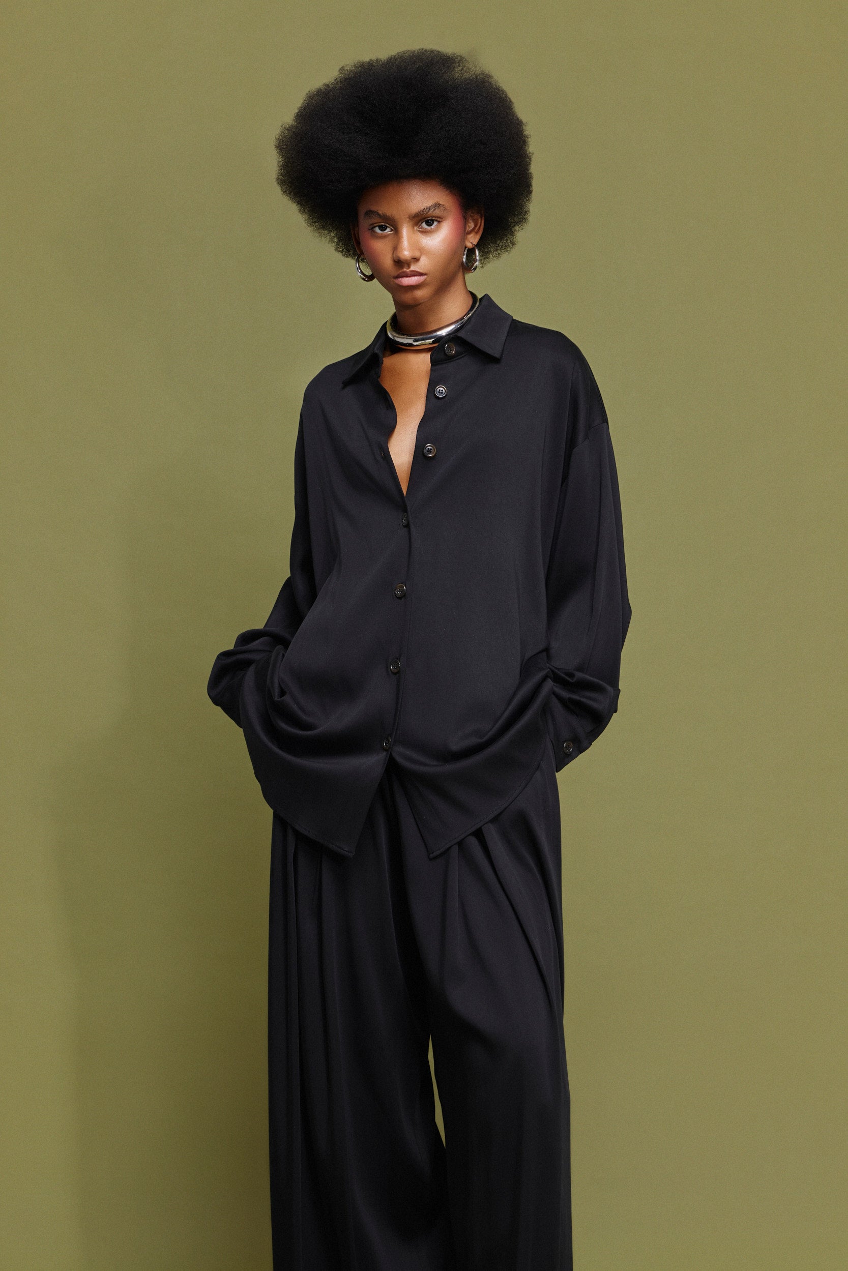 LORA' OVERSIZED ΠΟΥΚΑΜΙΣΙΣΟ (BLACK) MAMOUSH