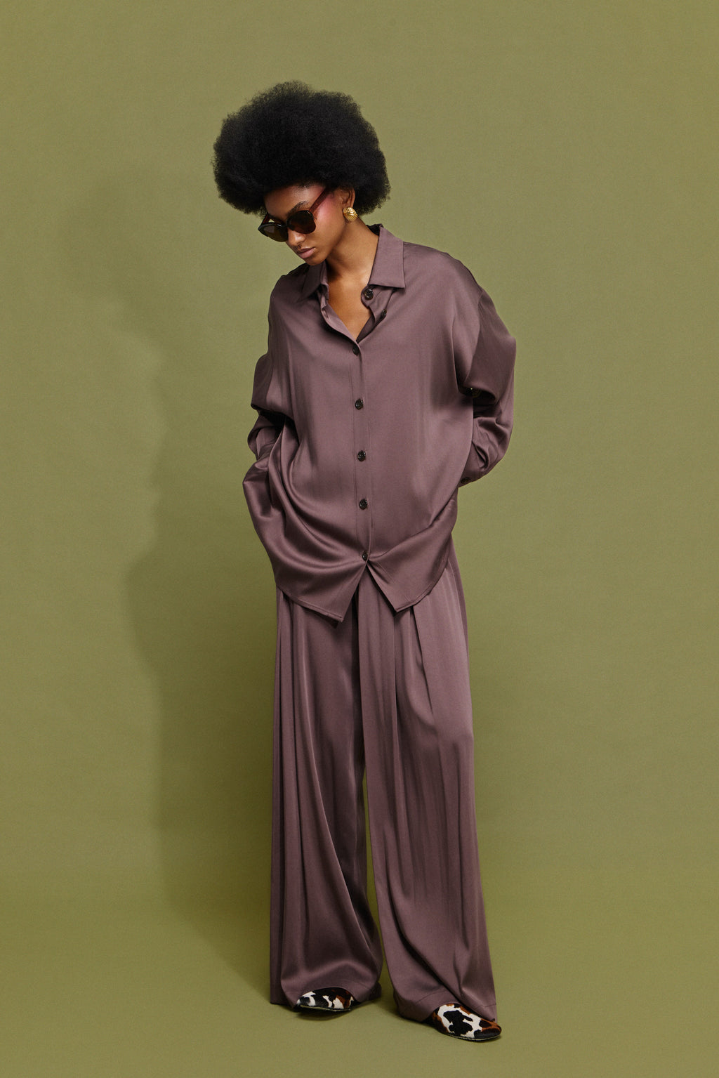 LORA' OVERSIZED ΠΟΥΚΑΜΙΣΙΣΟ (CHOCOLATE) MAMOUSH