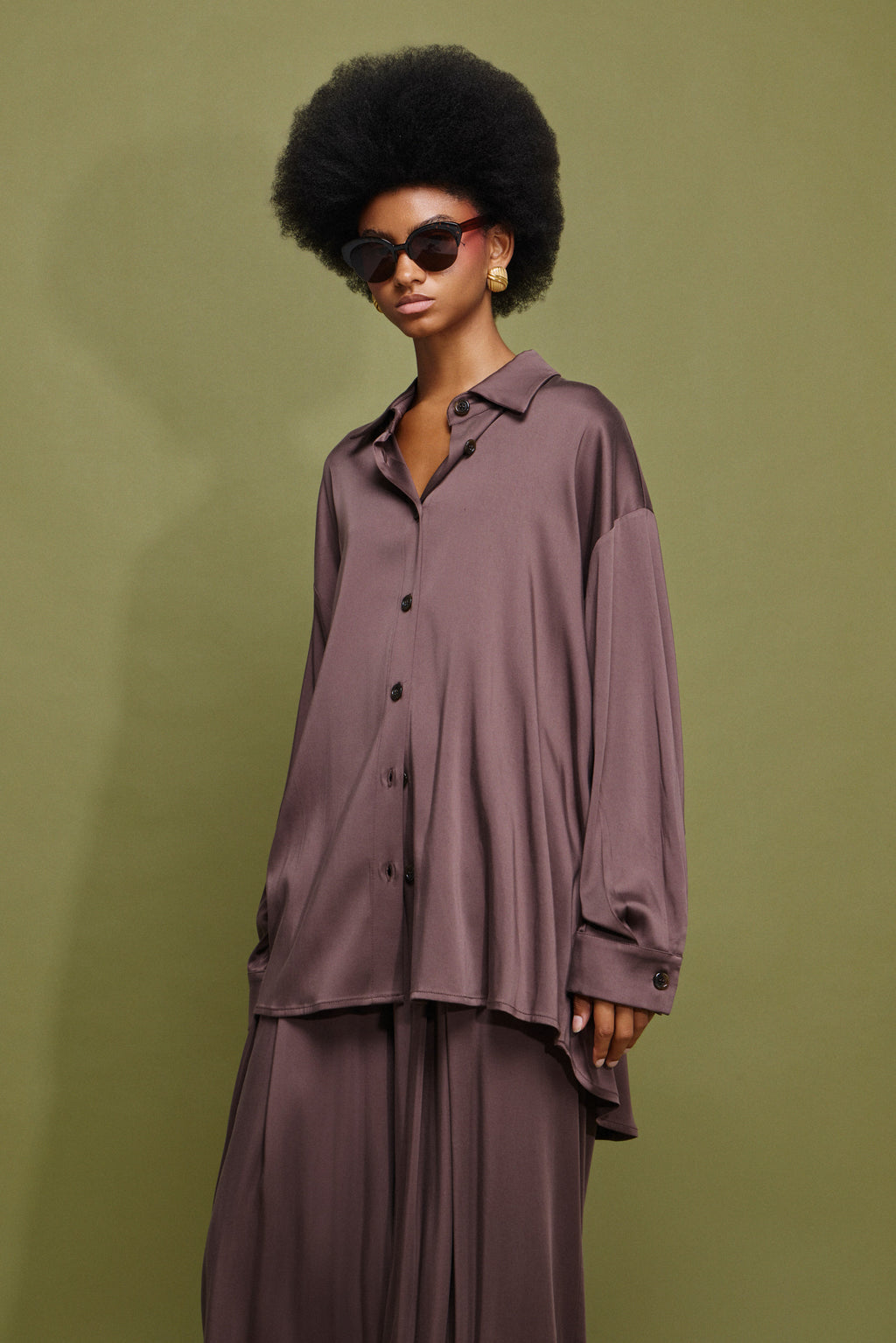 LORA' OVERSIZED ΠΟΥΚΑΜΙΣΙΣΟ (CHOCOLATE) MAMOUSH