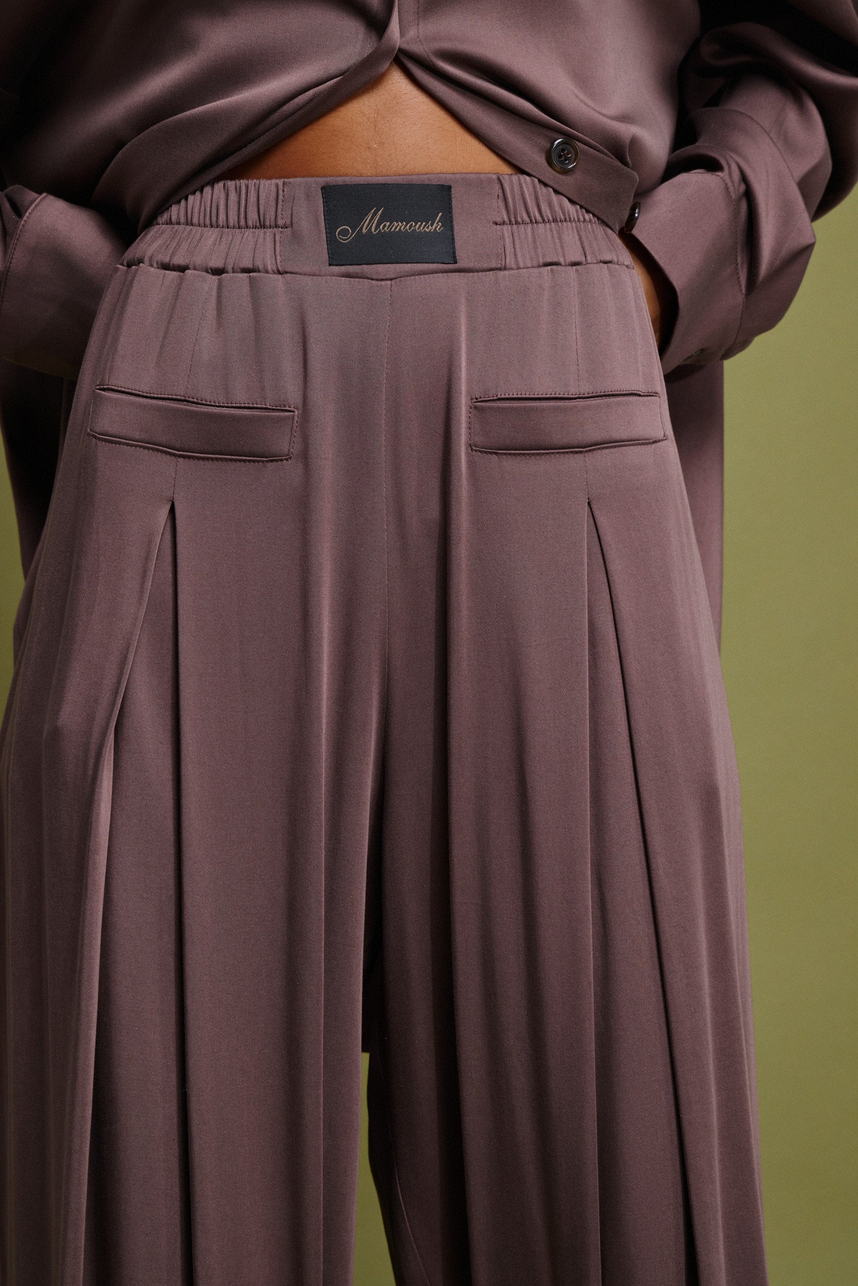 MIRANDA' ΦΑΡΔΙΑ ΠΑΝΤΕΛΟΝΑ ΜΕ ΠΙΕΤΕΣ (CHOCOLATE) MAMOUSH