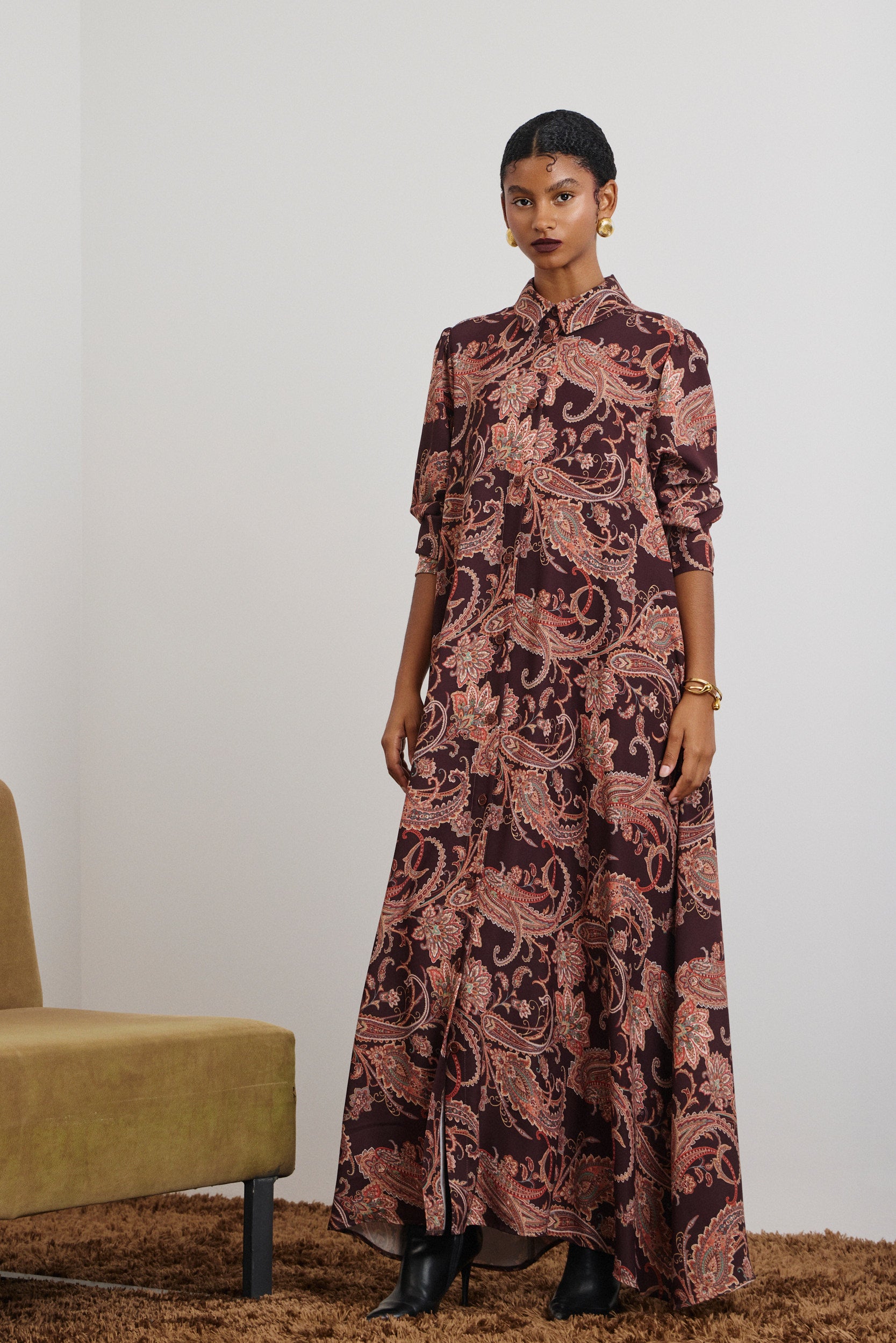 LIANA' ΜΑΞΙ ΦΟΡΕΜΑ (CHOKOLA) MAMOUSH