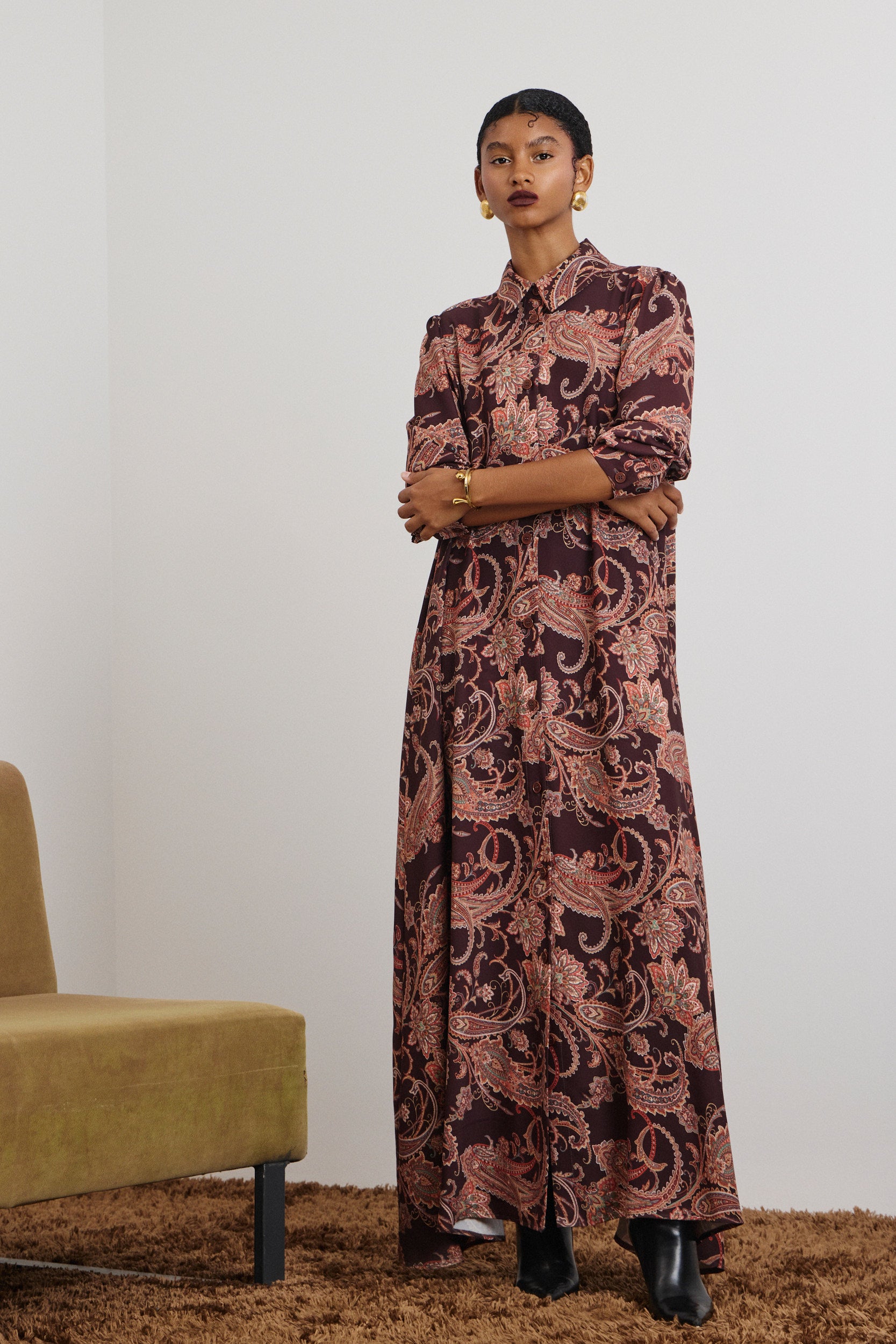 LIANA' ΜΑΞΙ ΦΟΡΕΜΑ (CHOKOLA) MAMOUSH