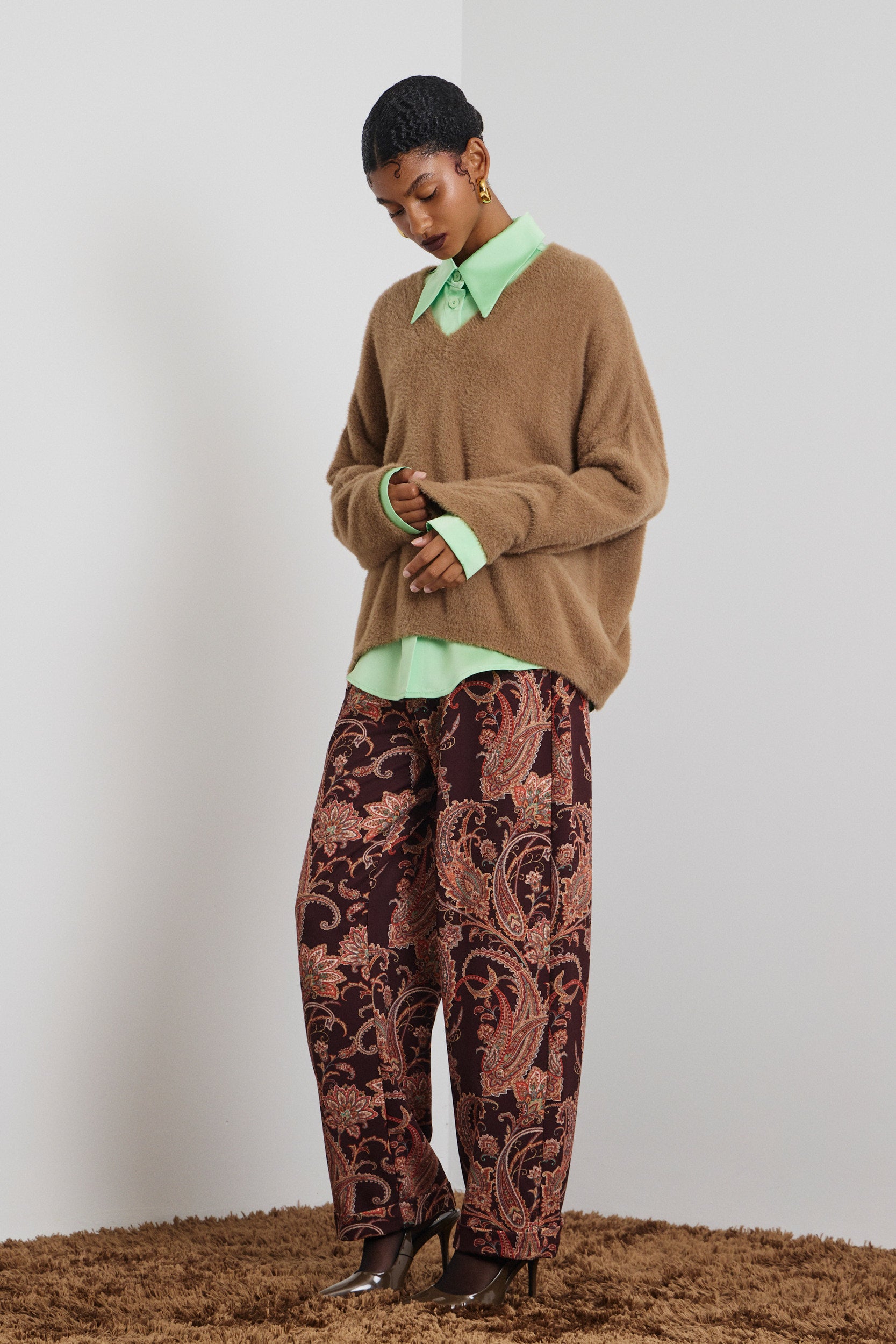 ‘AGNI’ ΠΛΕΚΤΗ ΜΠΛΟΥΖΑ (BEIGE) MAMOUSH