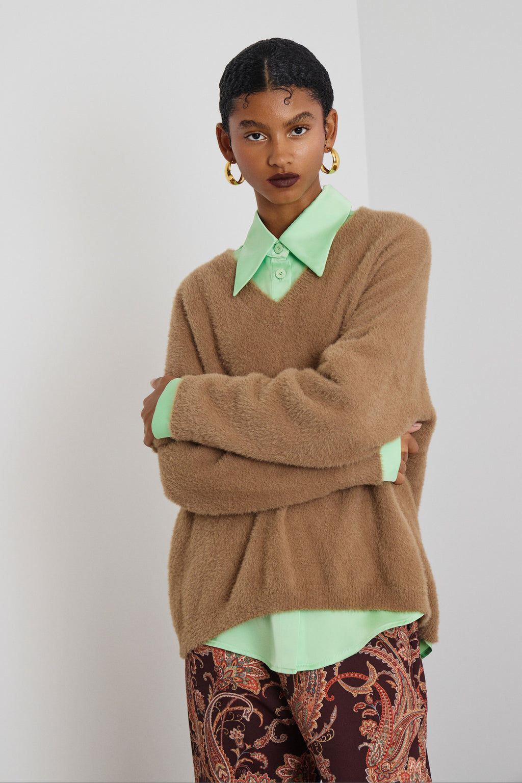 ‘AGNI’ ΠΛΕΚΤΗ ΜΠΛΟΥΖΑ (BEIGE) MAMOUSH